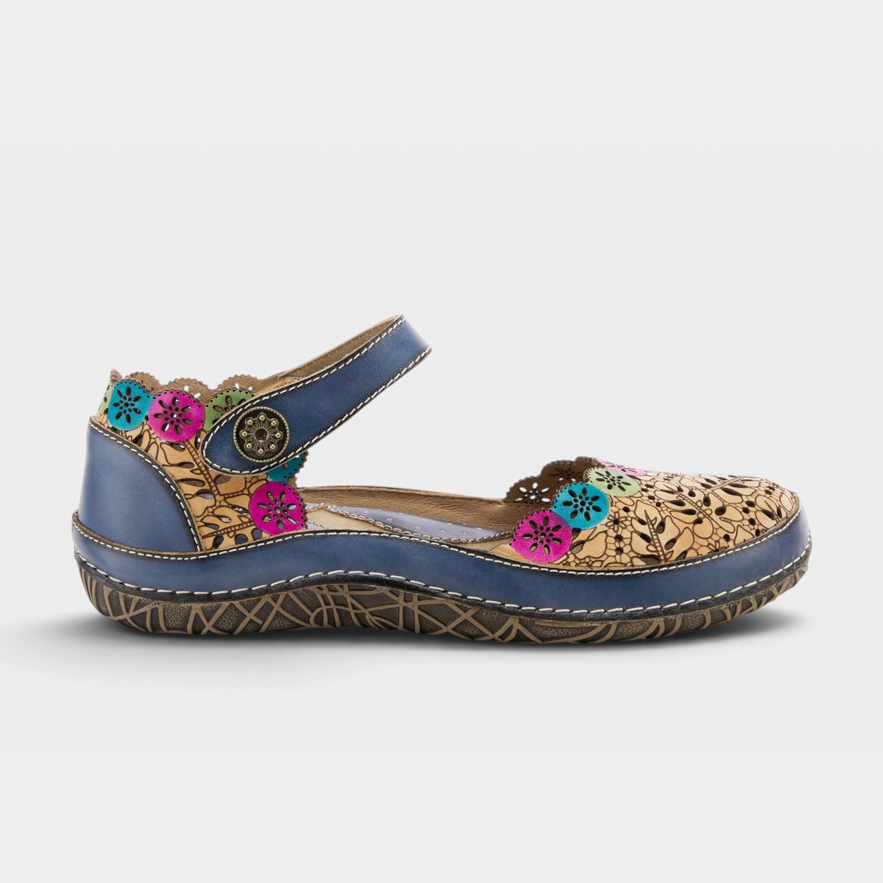 L'Artiste Kysandra-Fleur Mary Jane shoes in Blue Multi, hero view