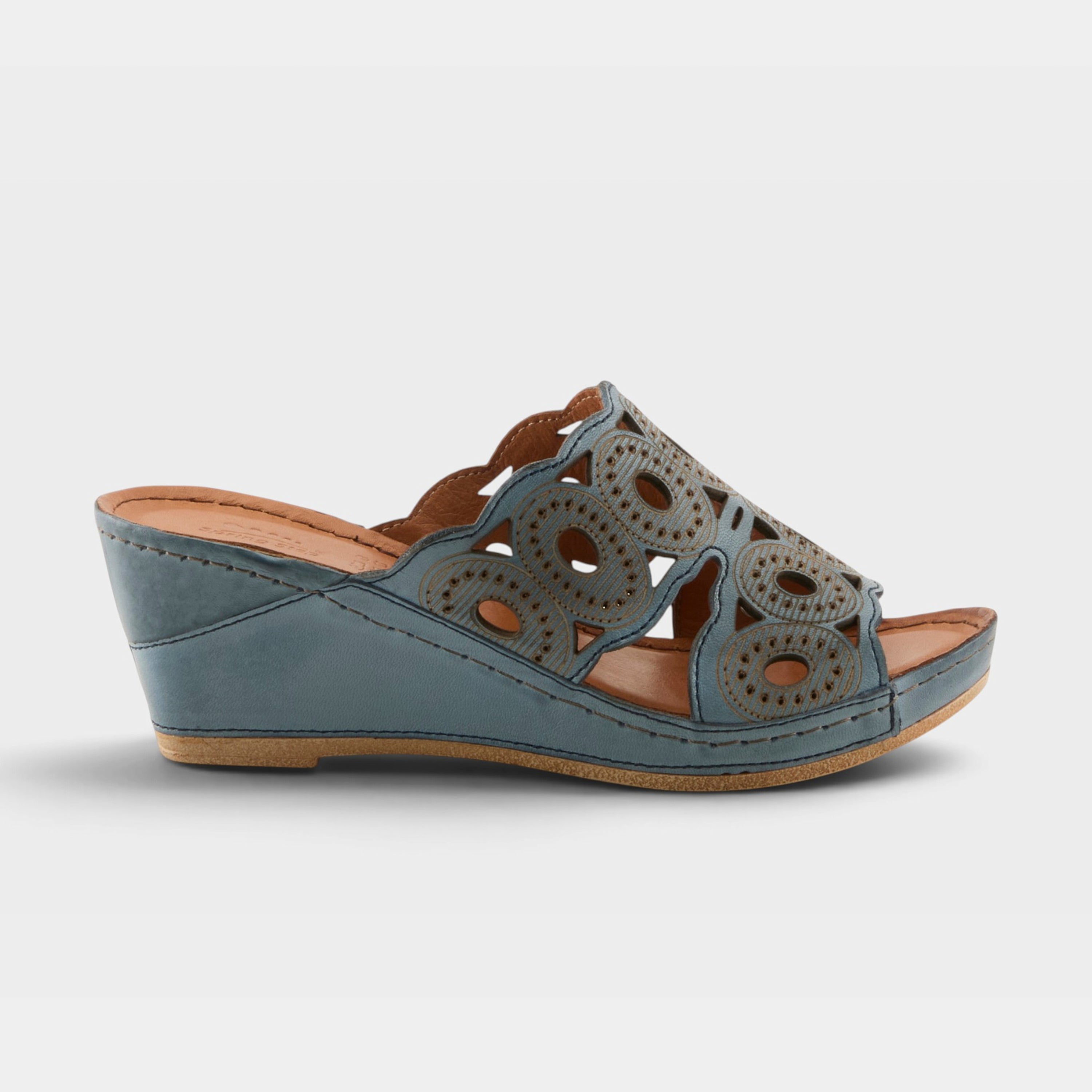 Spring Step Labarnas Blue Slide Sandal