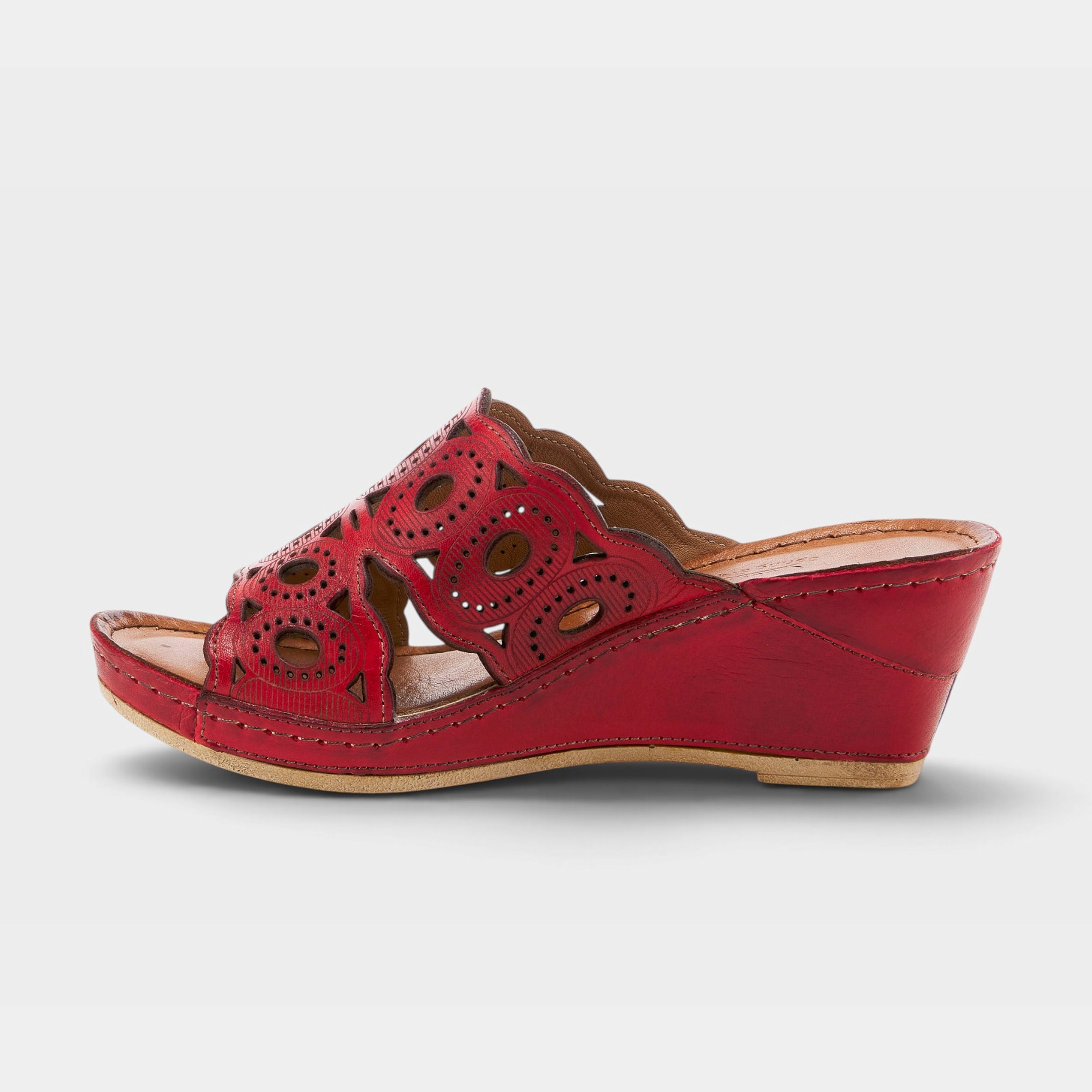 Spring Step Labarnas Red Slide Sandal