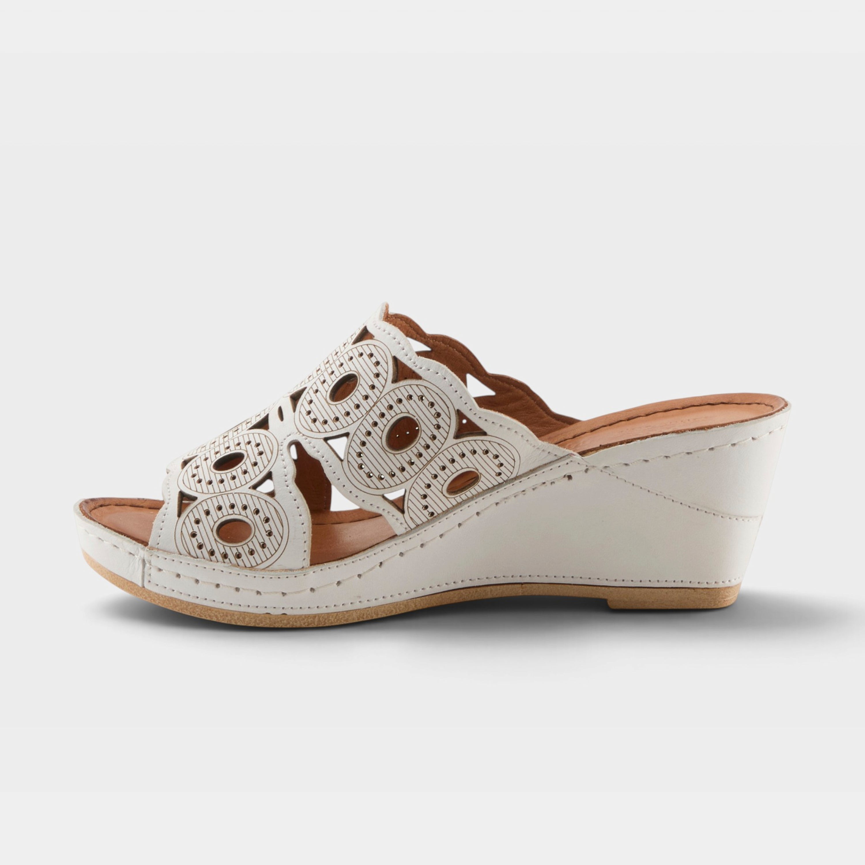 Spring Step Labarnas White Slide Sandal