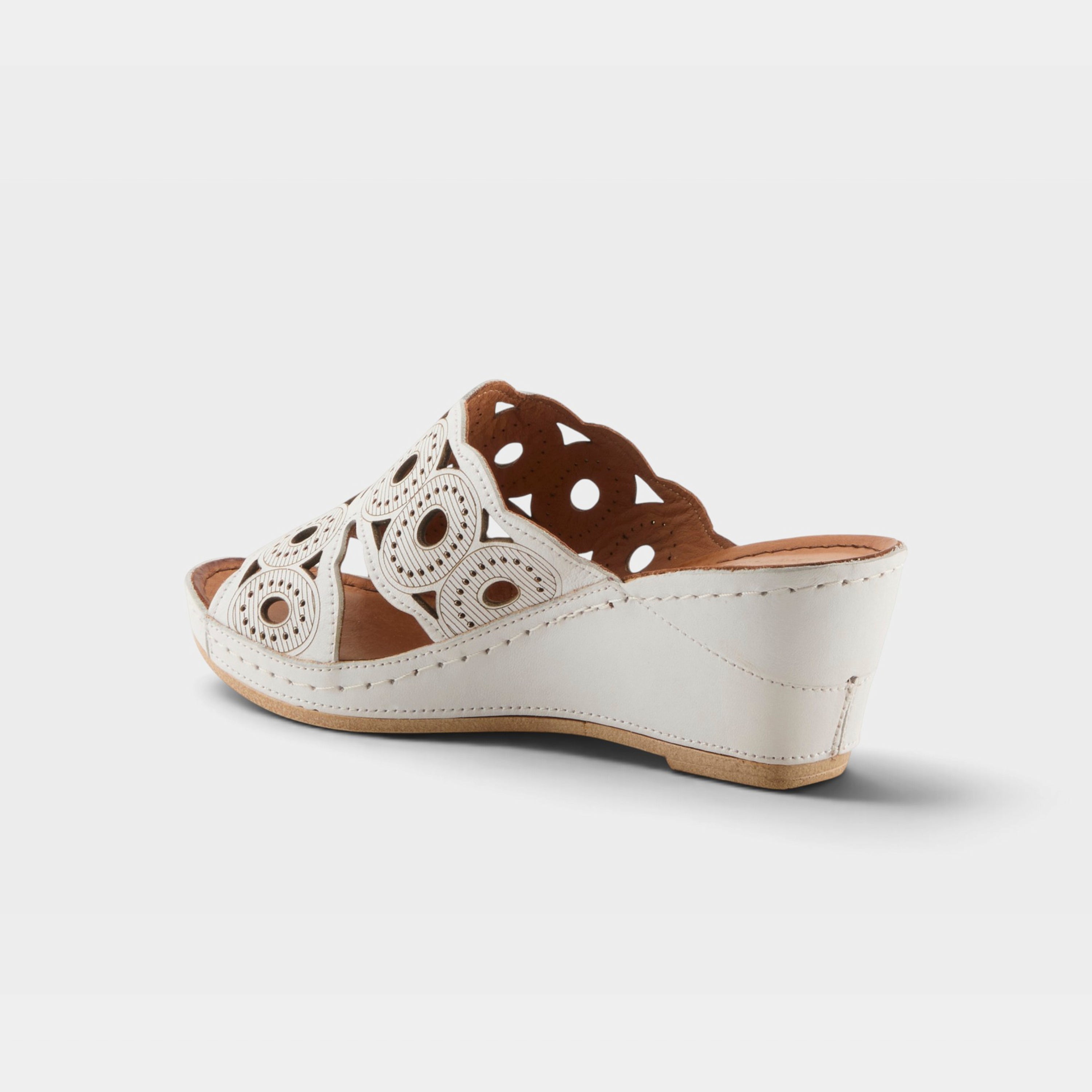 Spring Step Labarnas White Slide Sandal