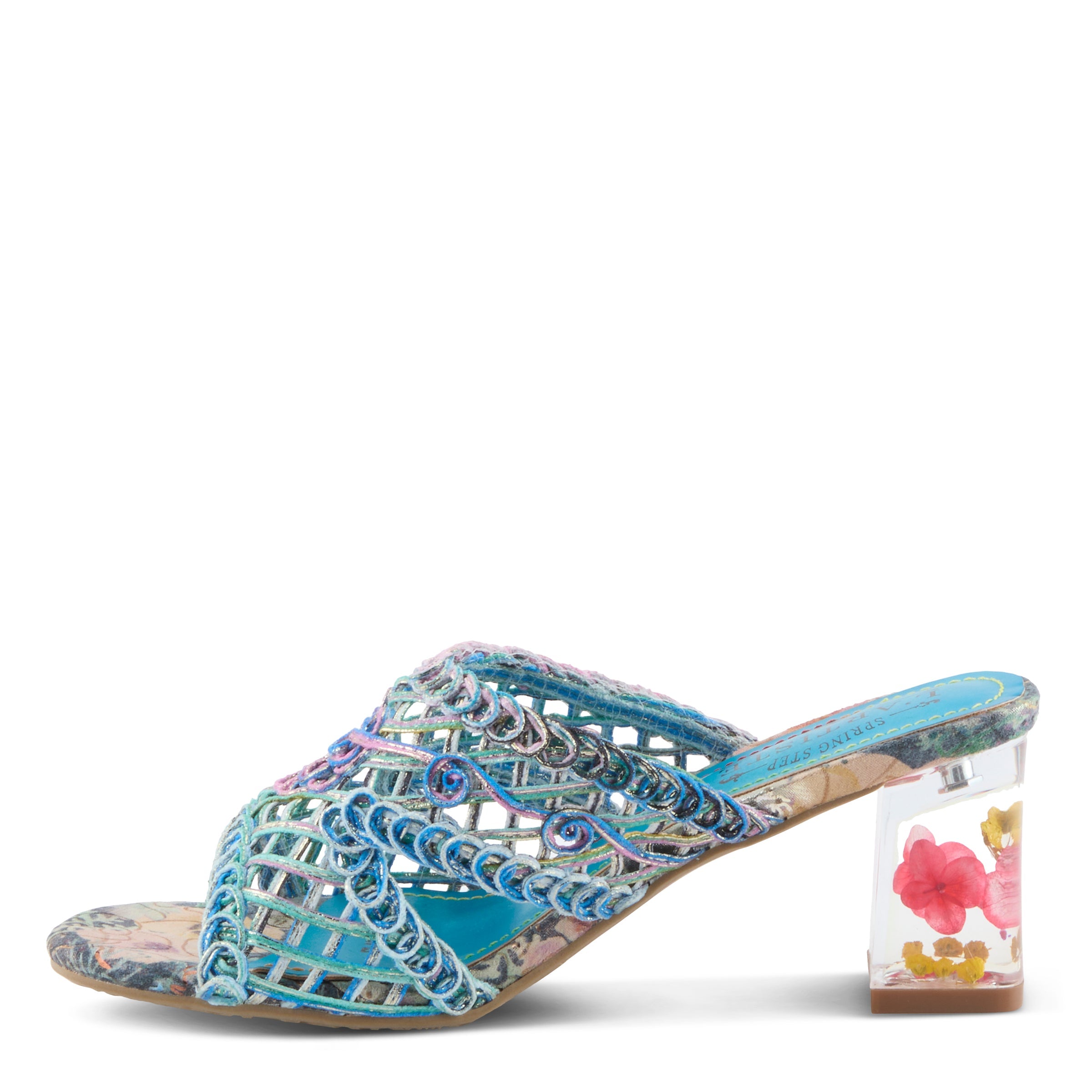 L'Artiste L'ARTISTE LACYLOOPS SANDALS sandal in fuchsia multi with handcrafted leather design