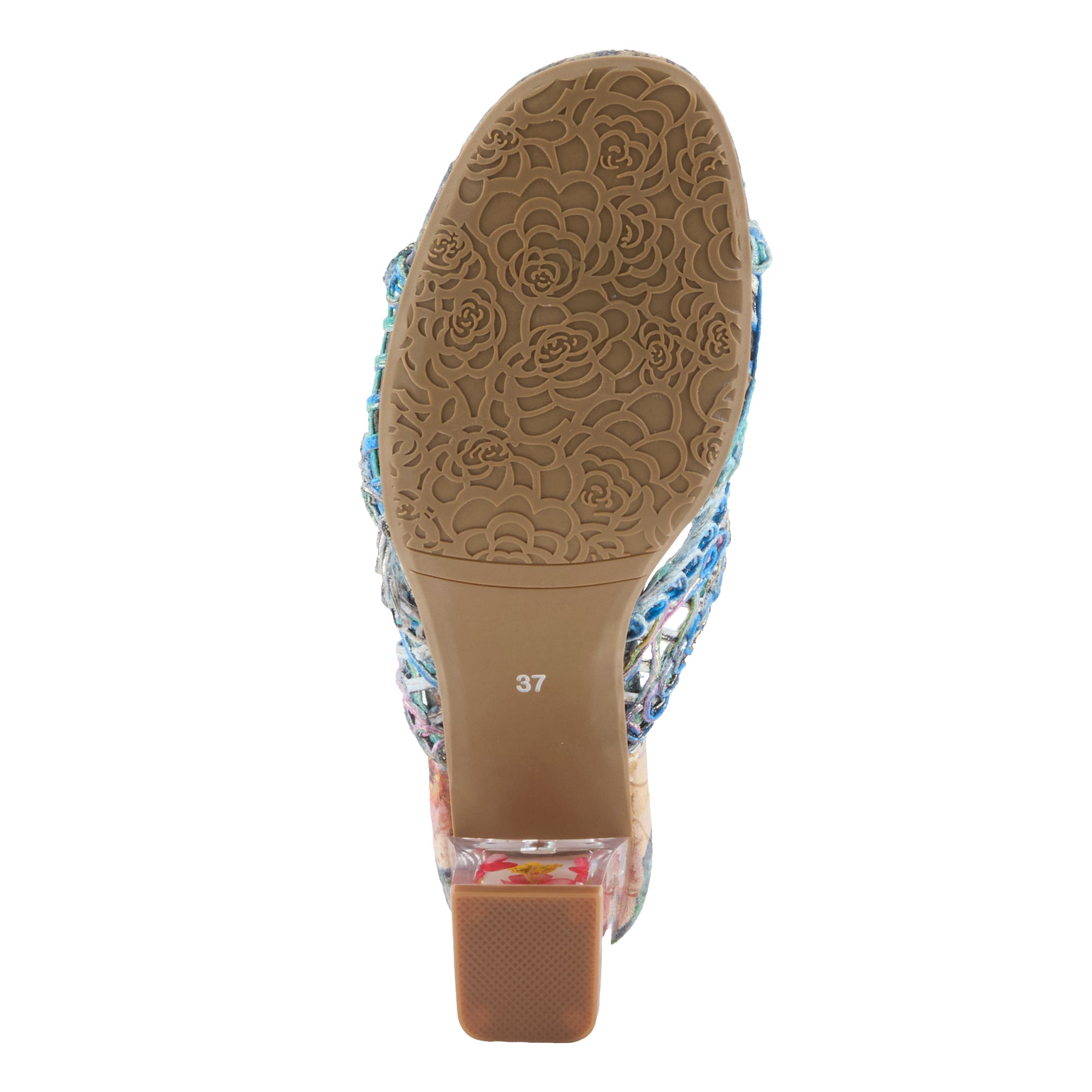 L'Artiste L'ARTISTE LACYLOOPS SANDALS sandal in blue multi with handcrafted leather design
