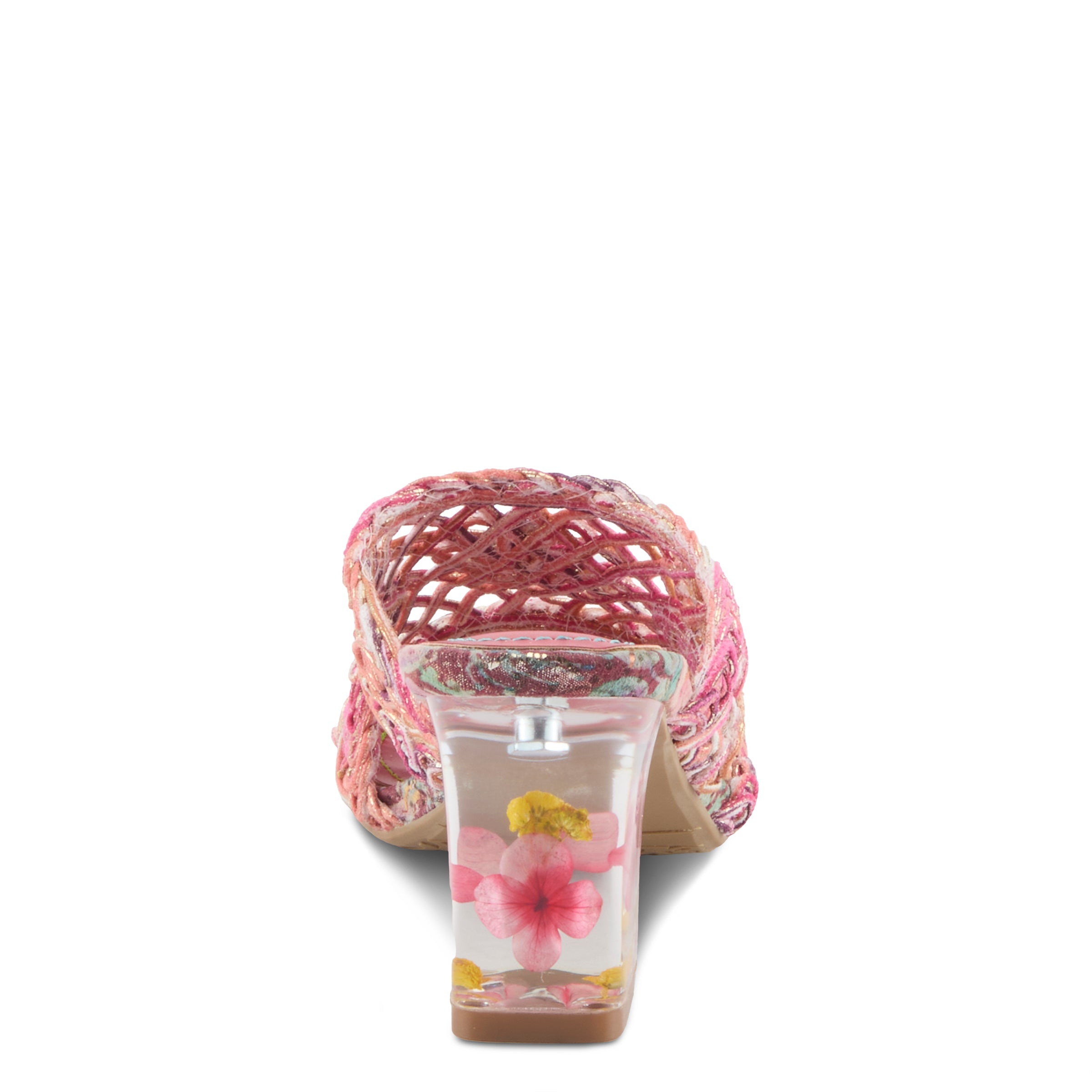 L'Artiste L'ARTISTE LACYLOOPS SANDALS sandal in fuchsia multi with handcrafted leather design