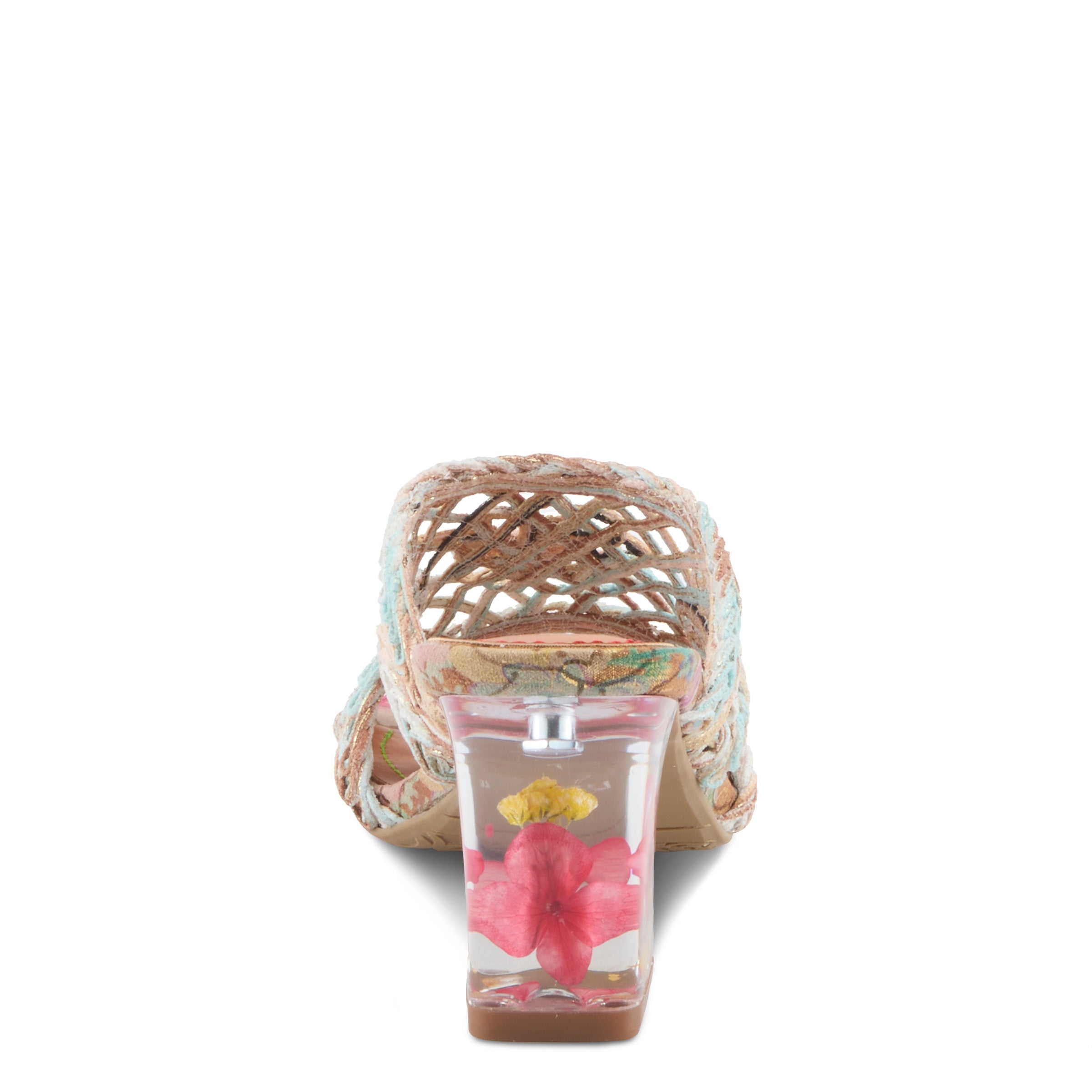 L'Artiste L'ARTISTE LACYLOOPS SANDALS sandal in mint green multi with handcrafted leather design