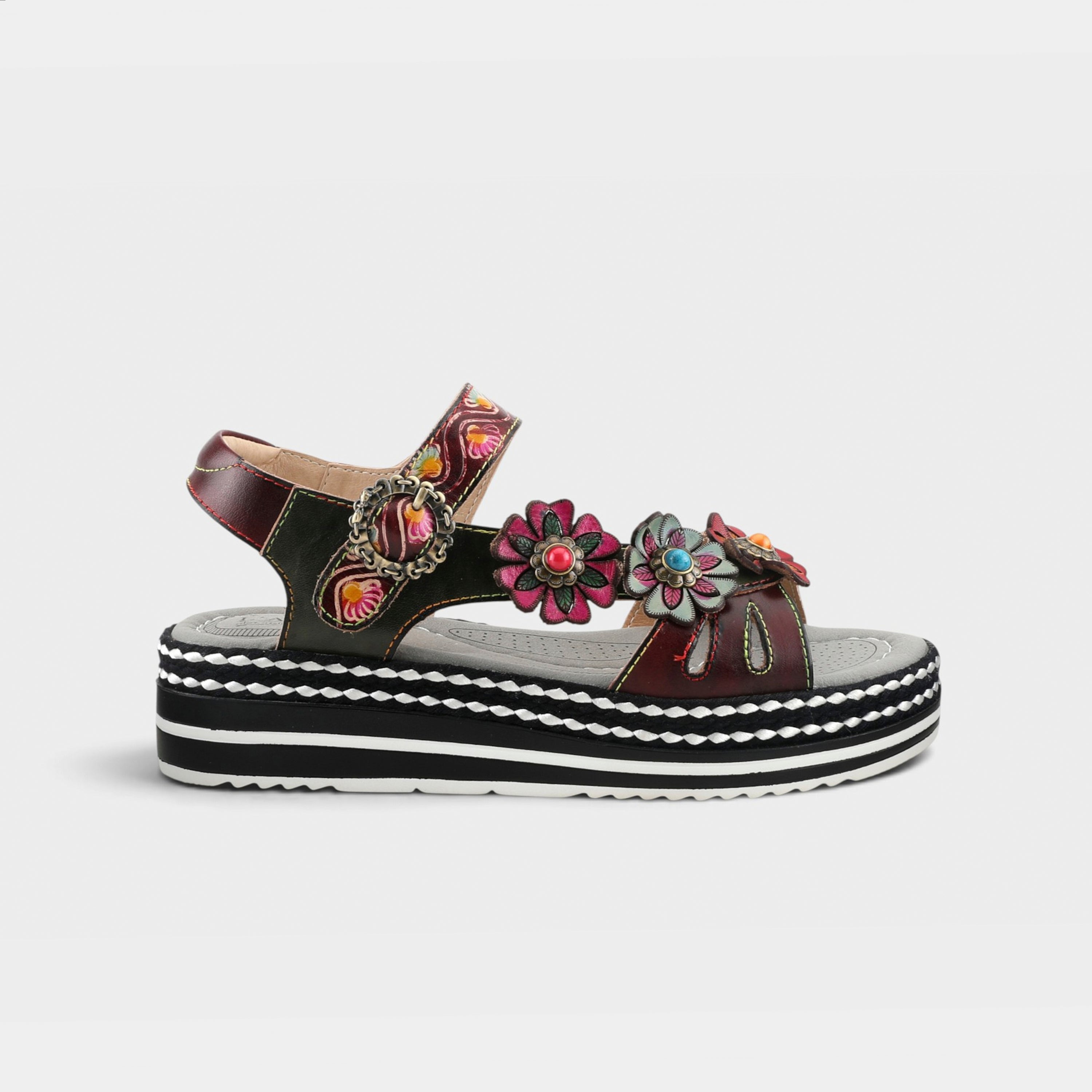 L'Artiste Laga slingback sandals in Plum Multi, hero view