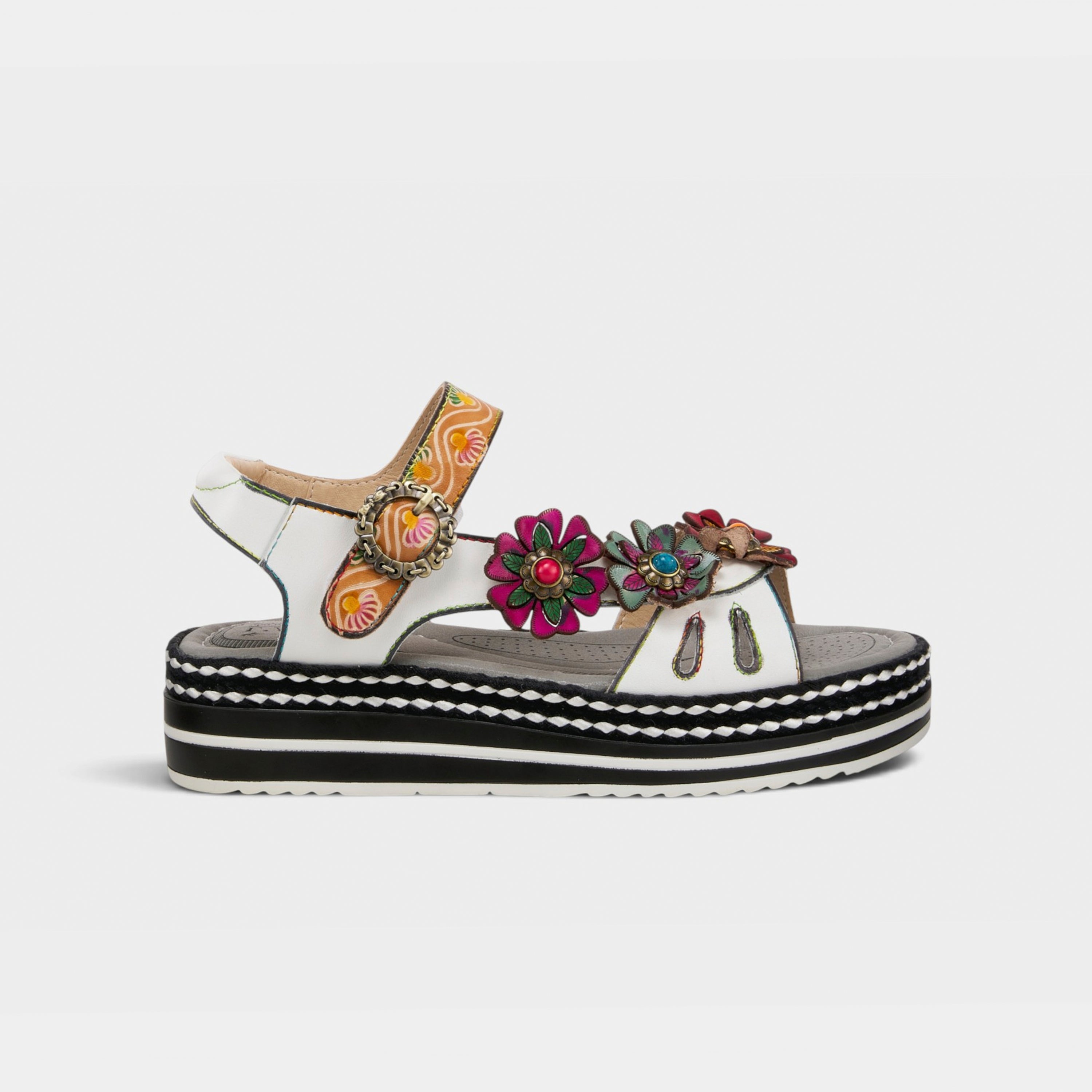 L'Artiste Laga slingback sandals in White Multi, hero view