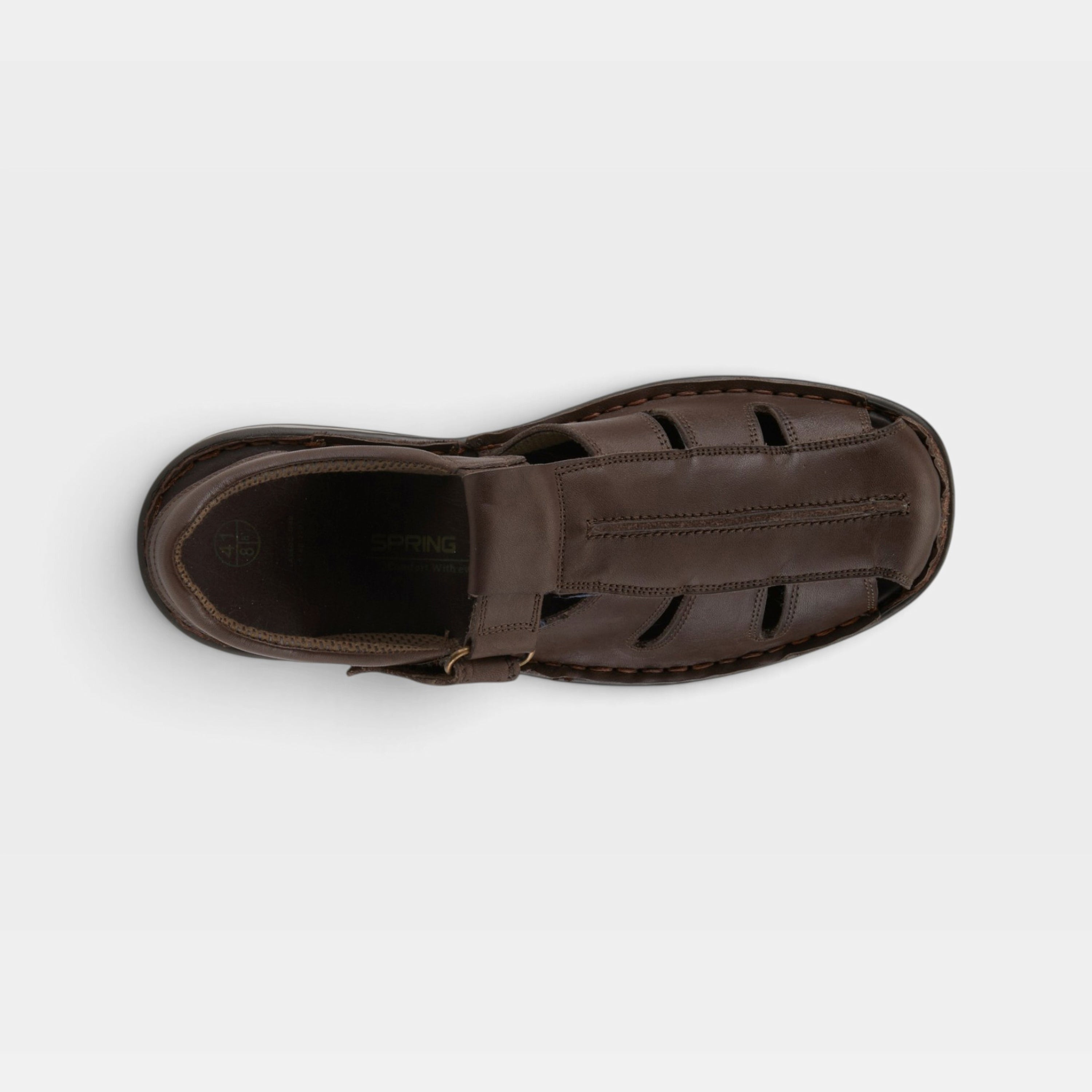 Spring Step Men Laredo Dark Brown Sandal