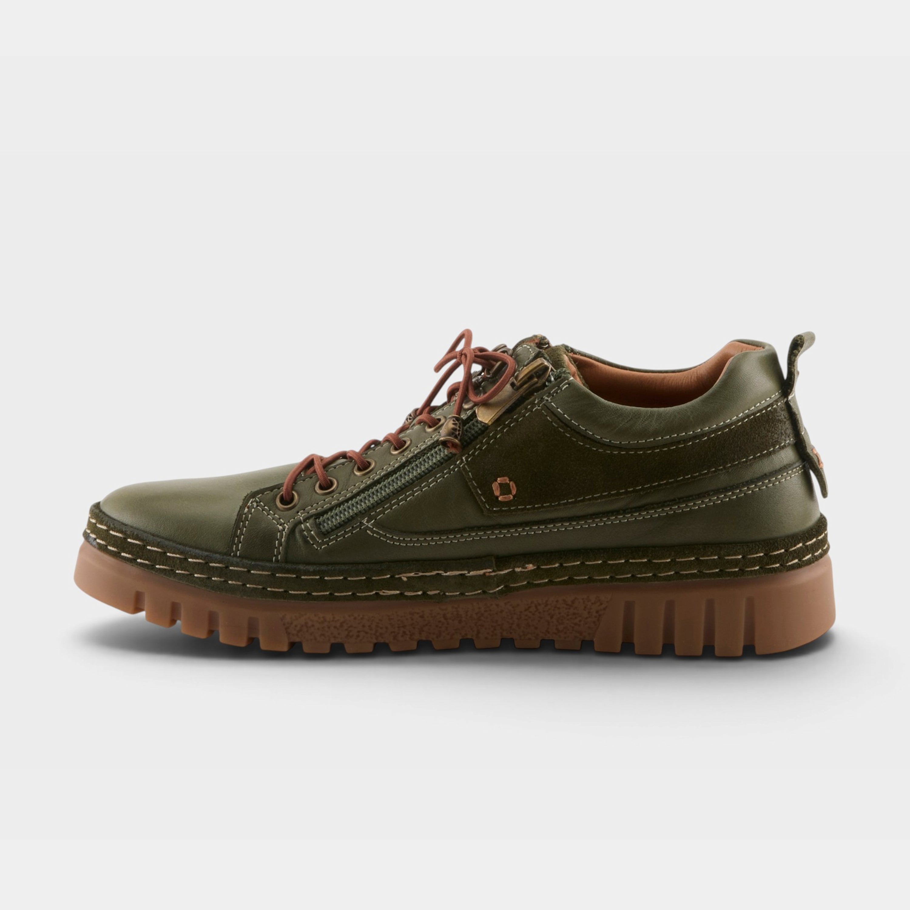 Spring Step Lauria Olive Green Shoe