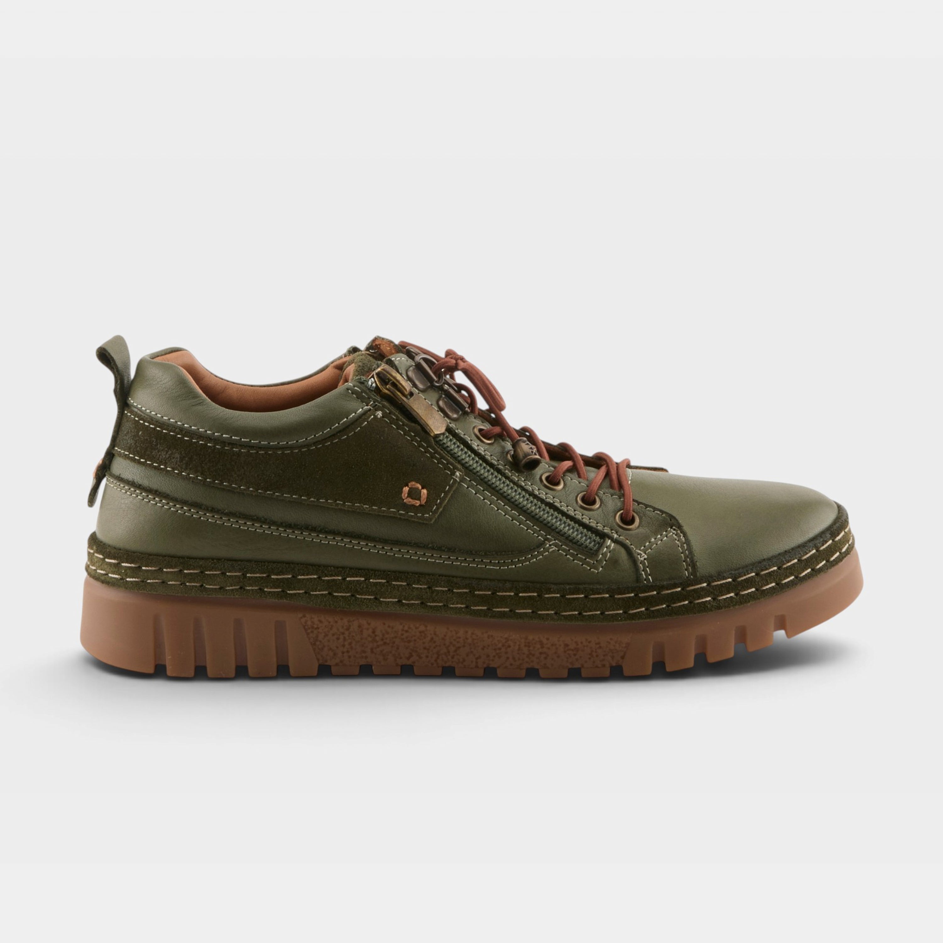 Spring Step Lauria Olive Green Shoe