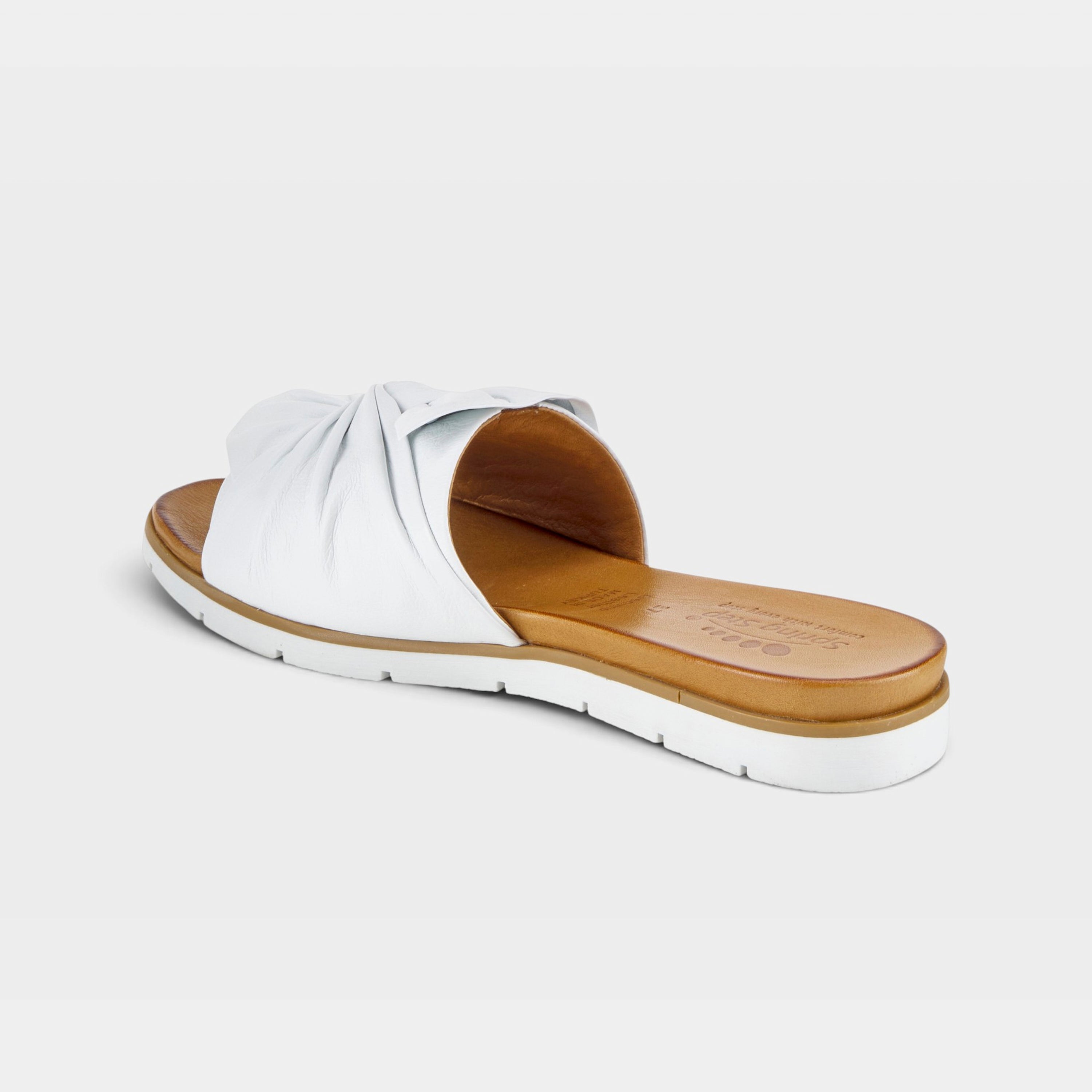 Spring Step Lavona White Slide Sandal