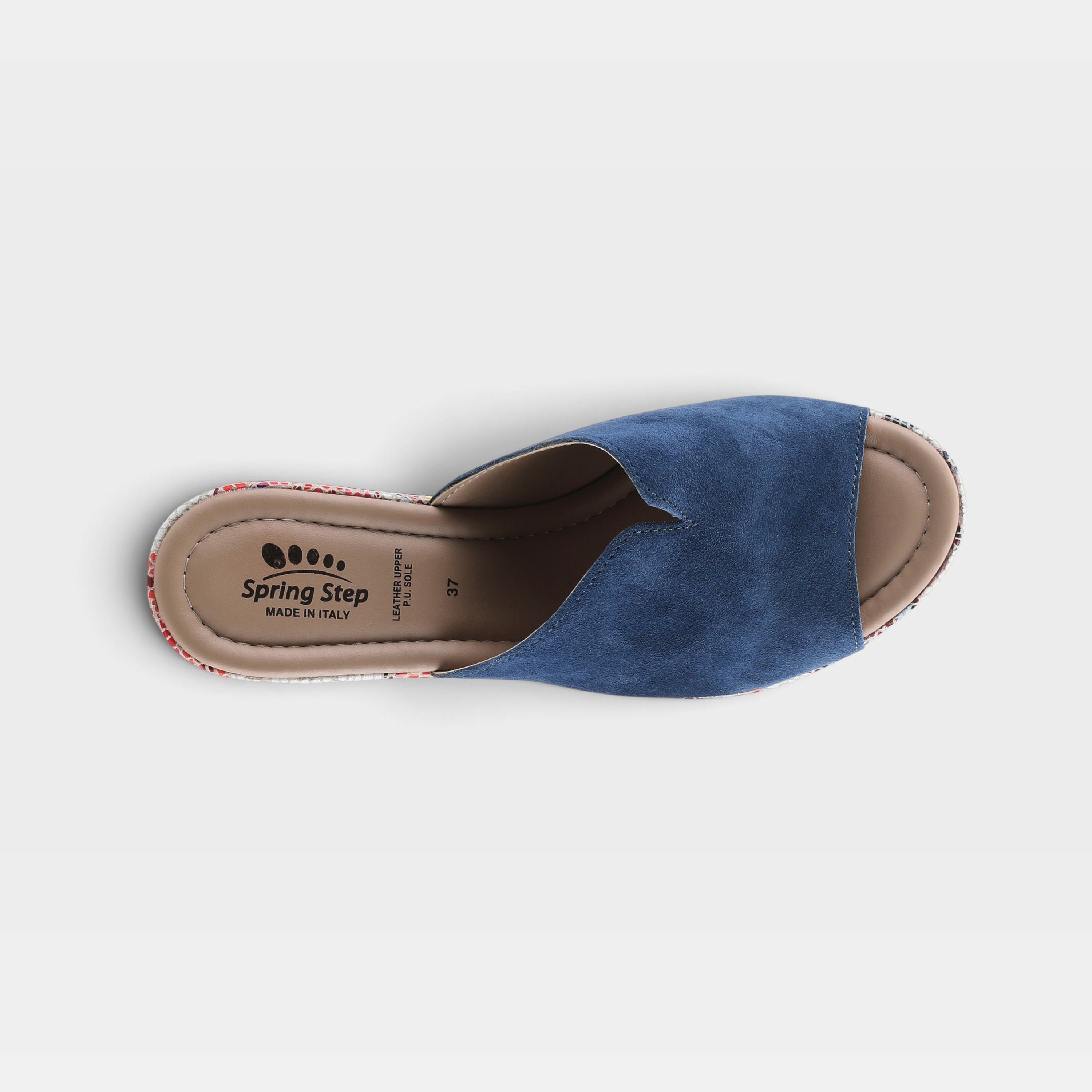 Spring Step Laylani Blue Suede Slide Sandal