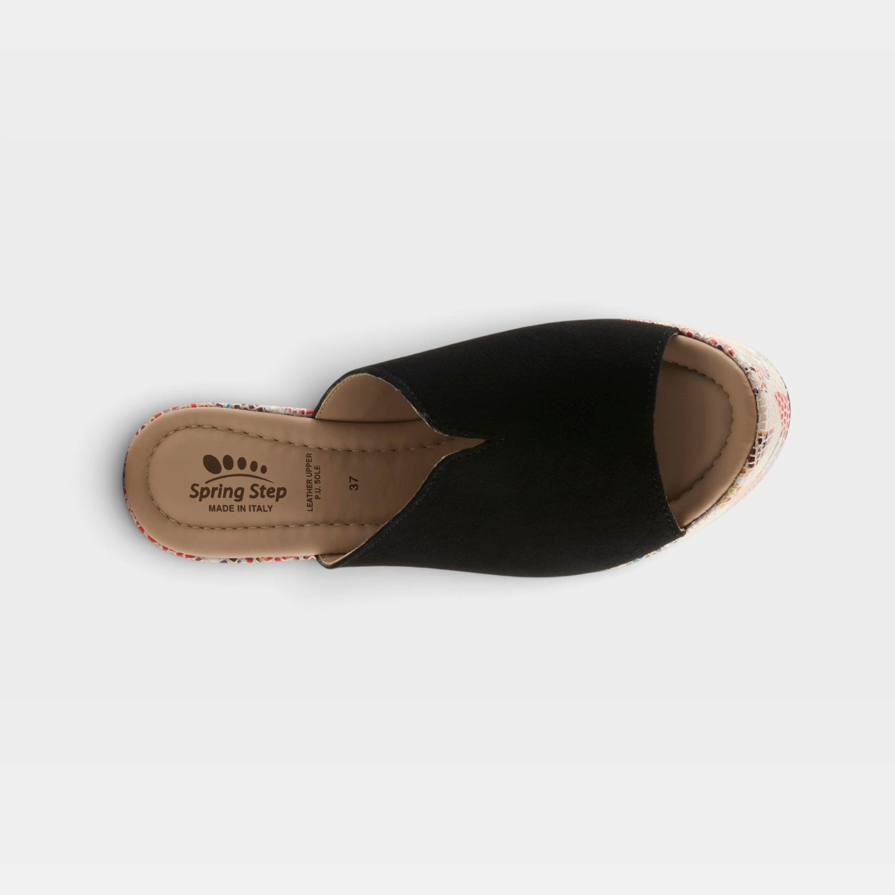 Spring Step Laylani Black Suede Slide Sandal