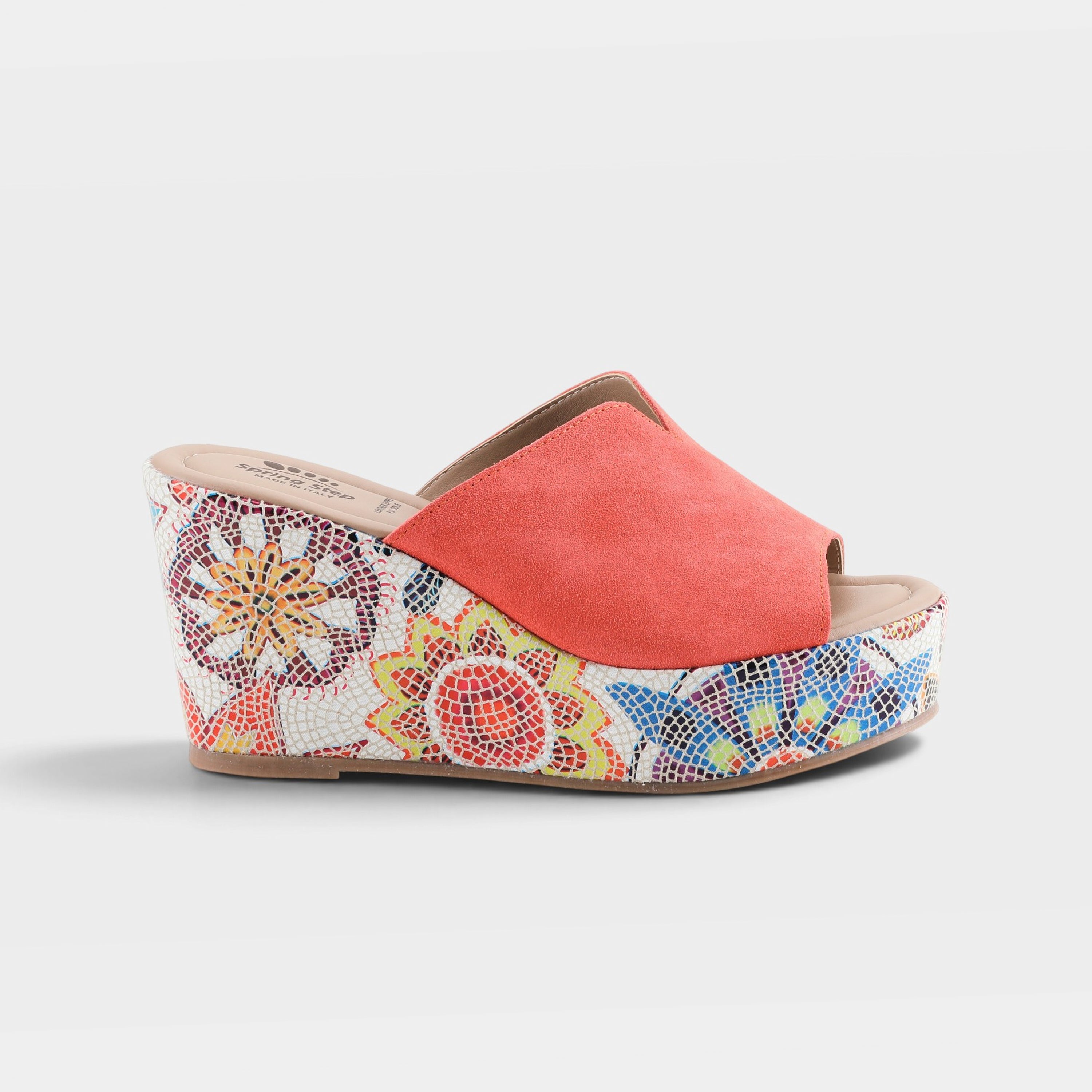 Spring Step Laylani Coral Suede Slide Sandal