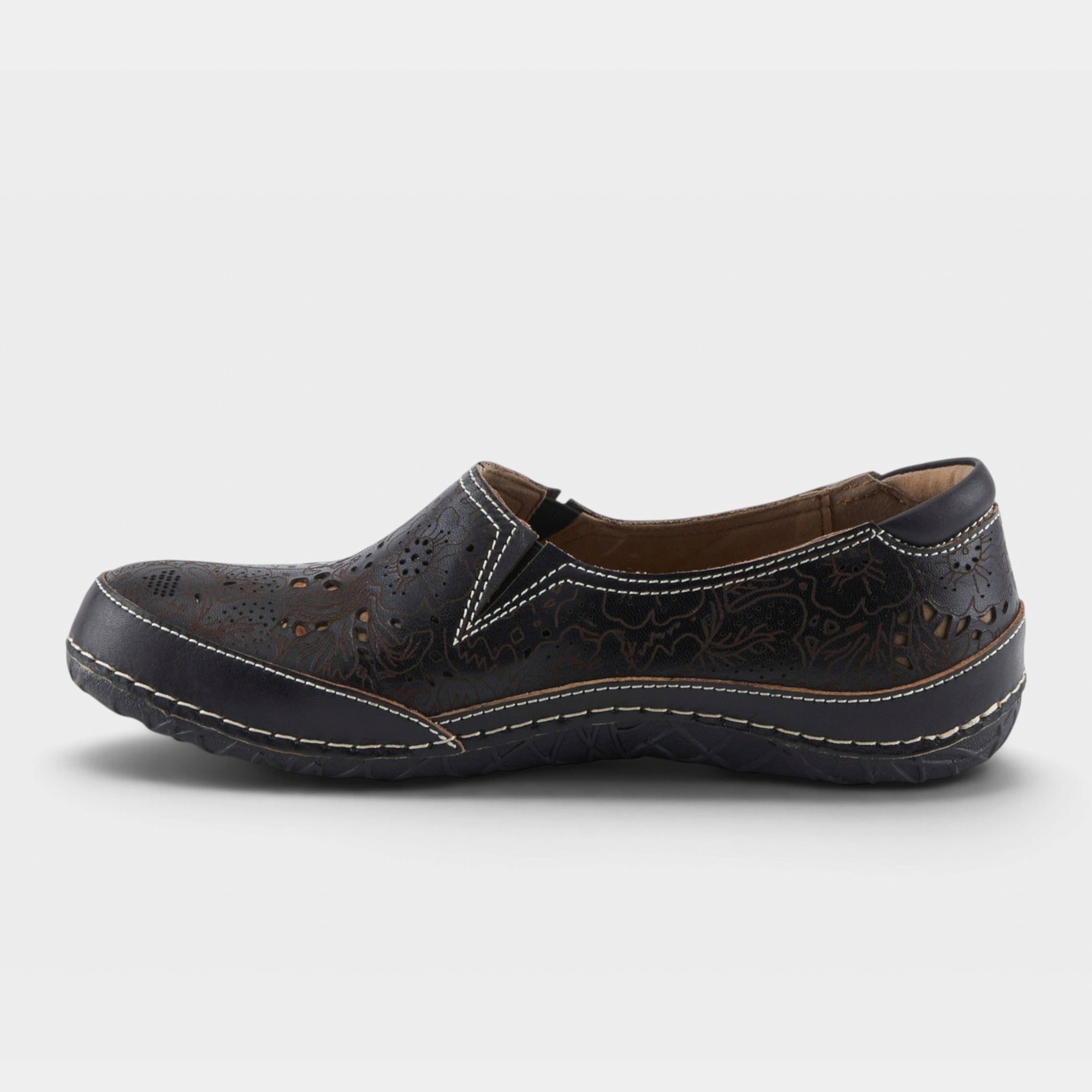 L'Artiste Libora slip-on shoes in Black, side view