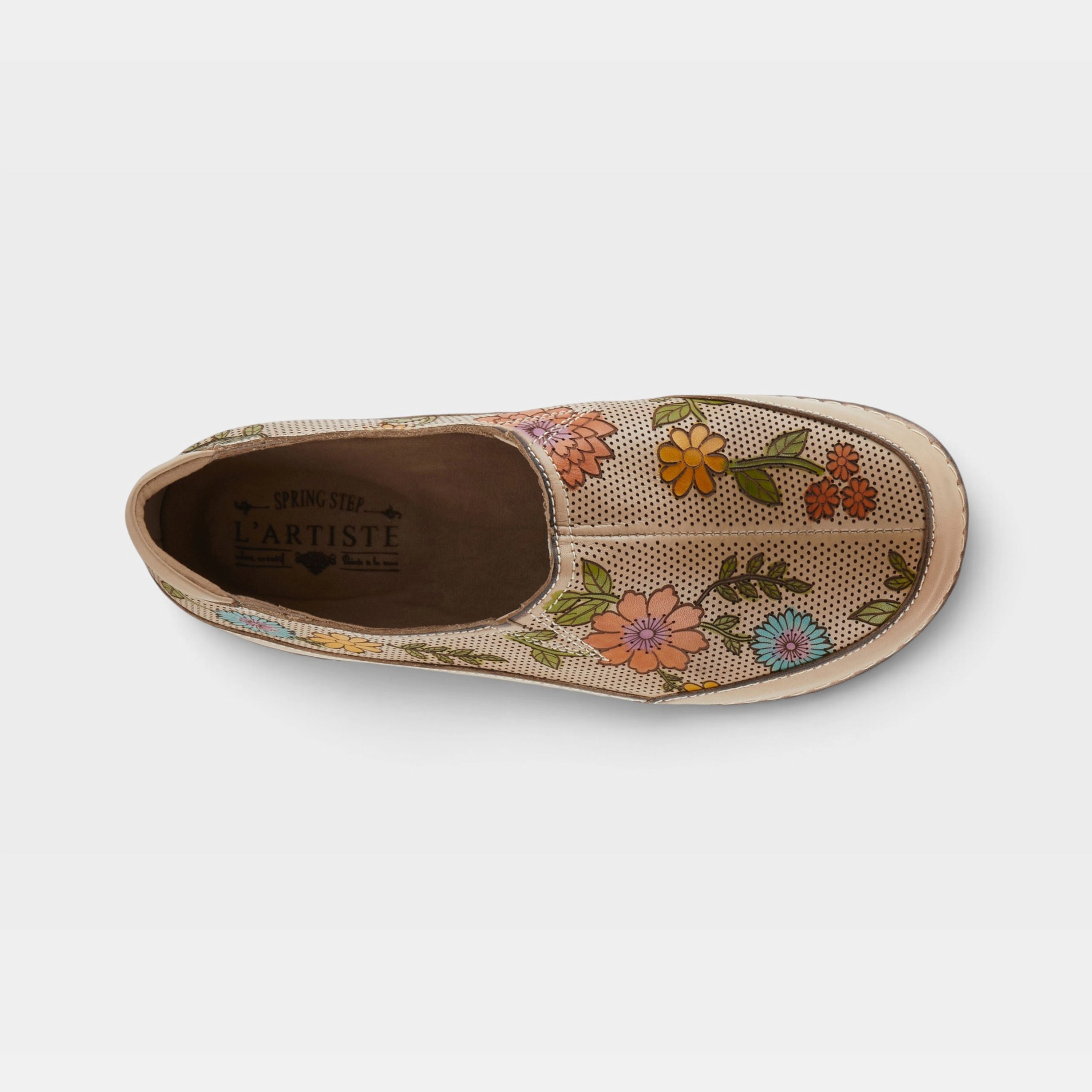 L'Artiste Libora-Delite shoes in Beige Multi, top view