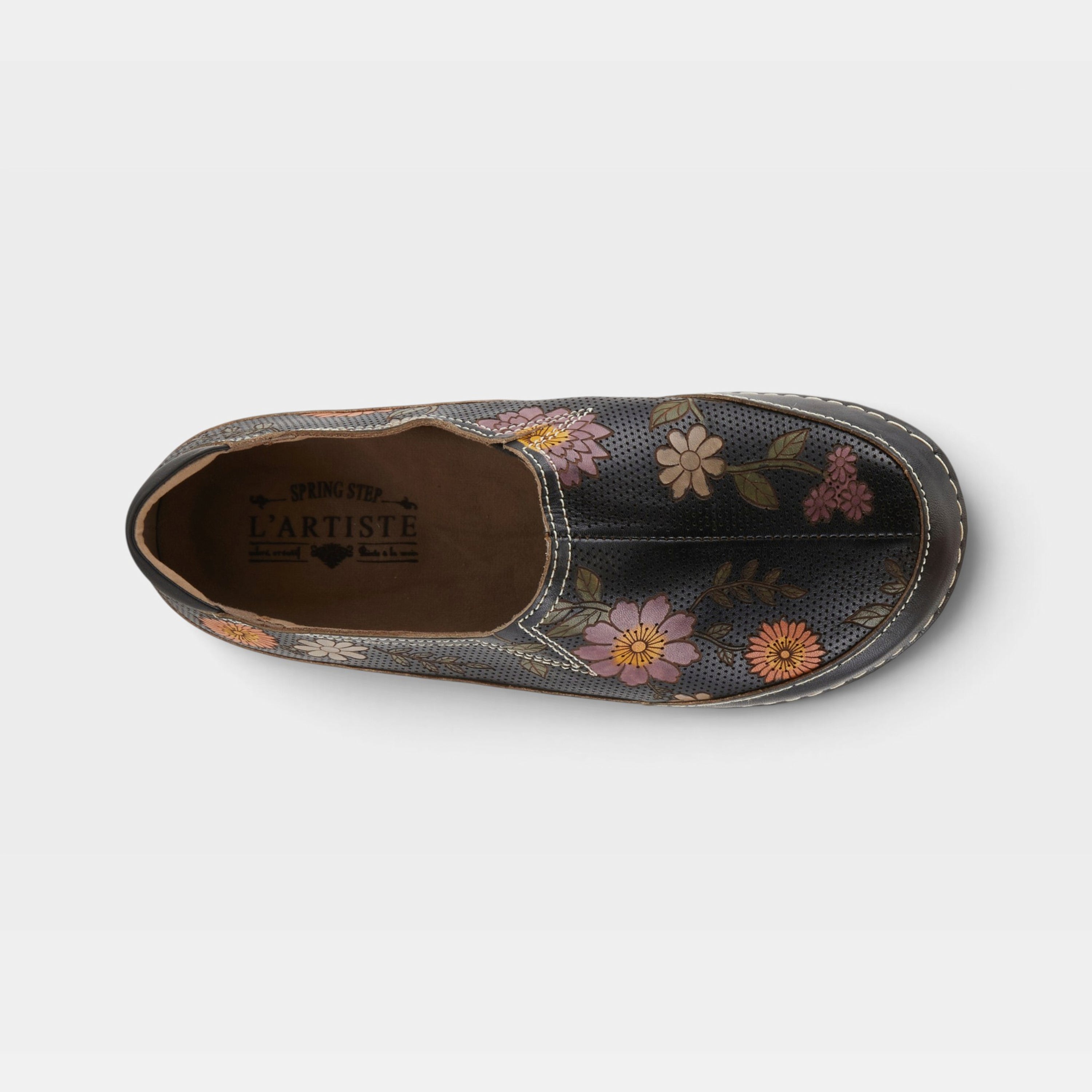 L'Artiste Libora-Delite shoes in Black Multi, top view