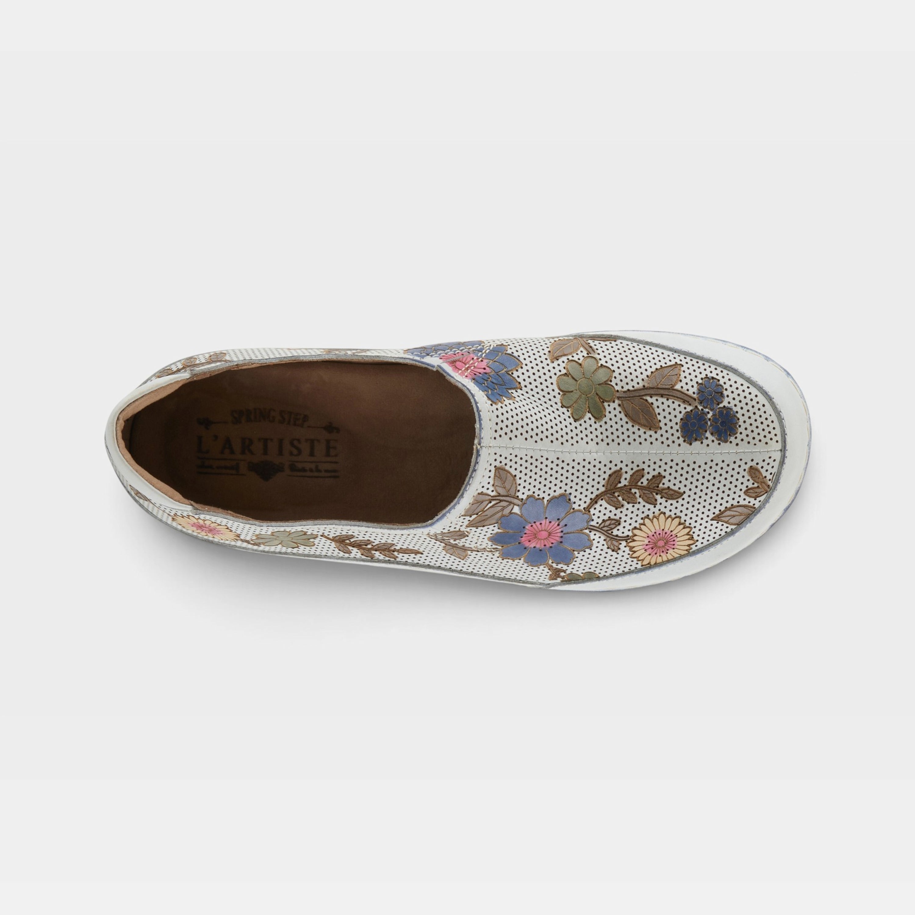 L'Artiste Libora-Delite shoes in Off White Multi, top view