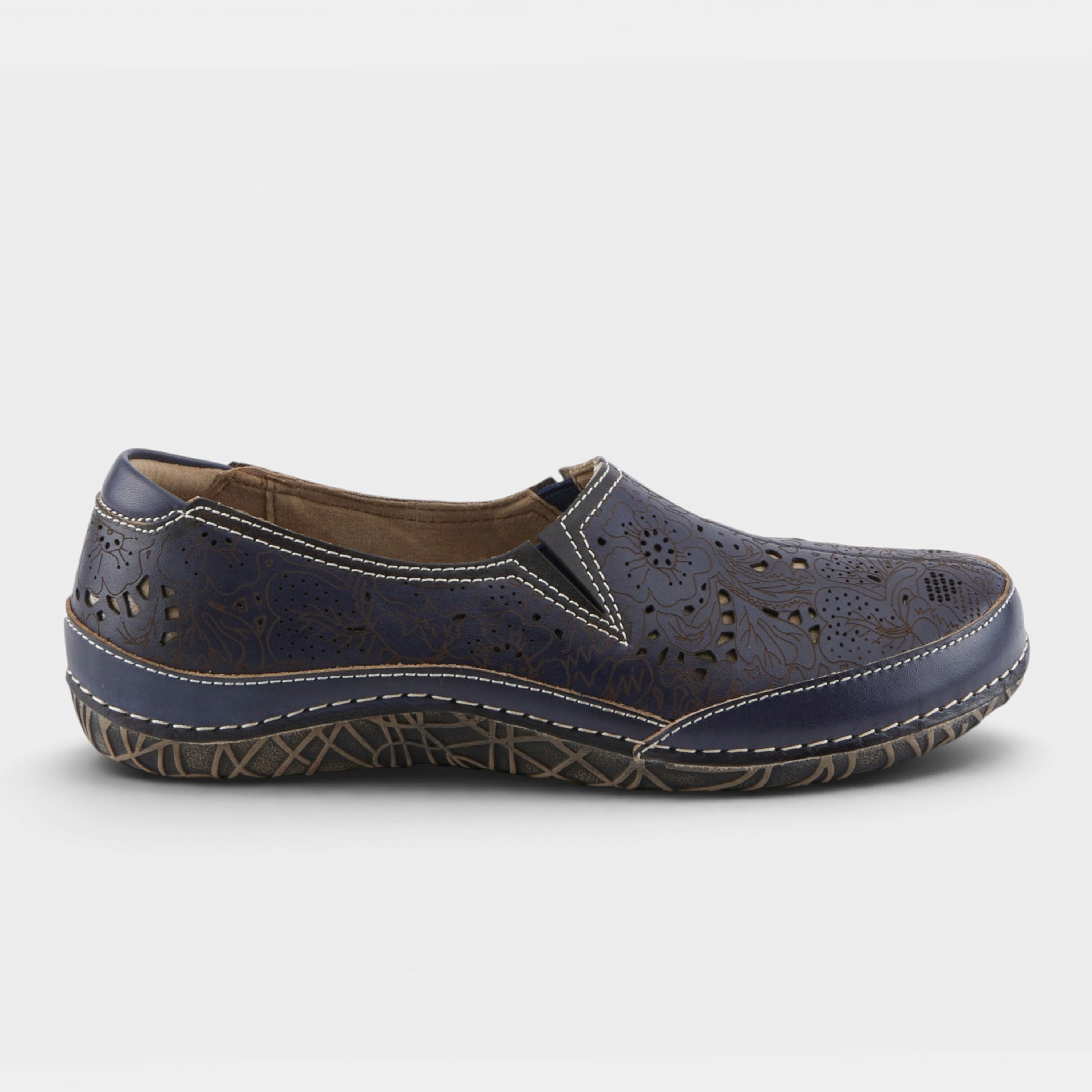 L'Artiste Libora slip-on shoes in Navy, hero view
