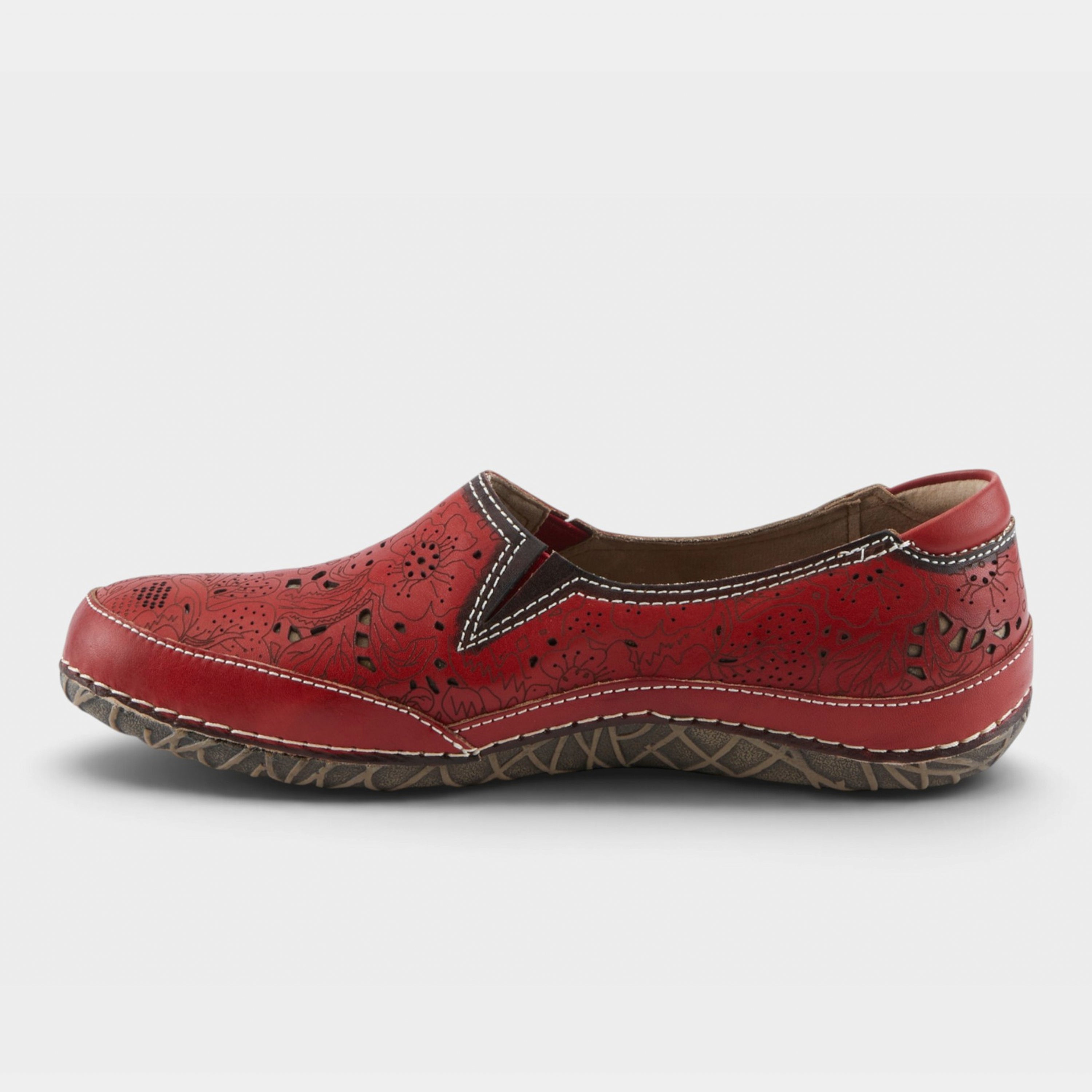 L'Artiste Libora slip-on shoes in Red, side view