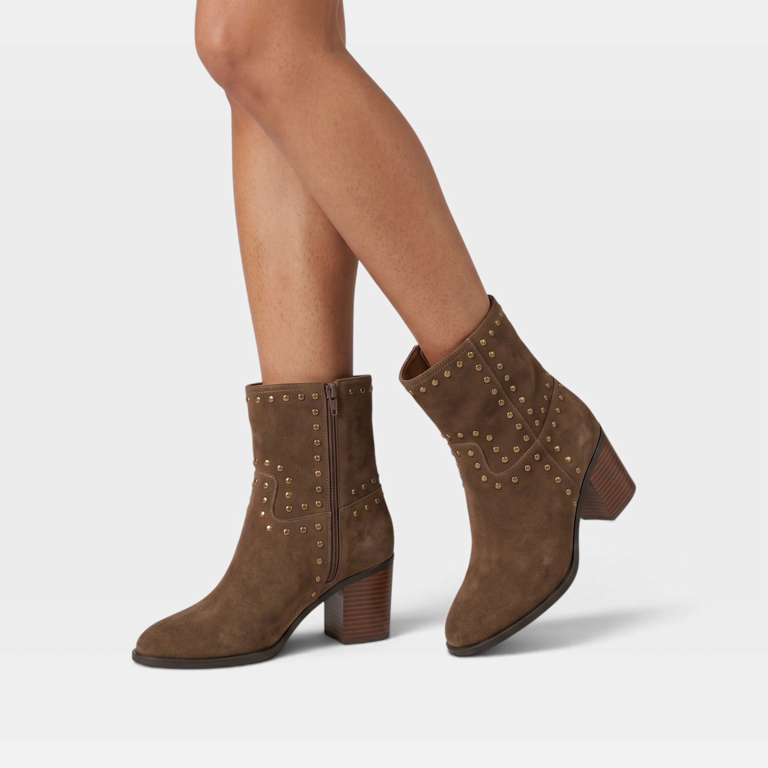 Azura Lilstudette Taupe Suede Boot