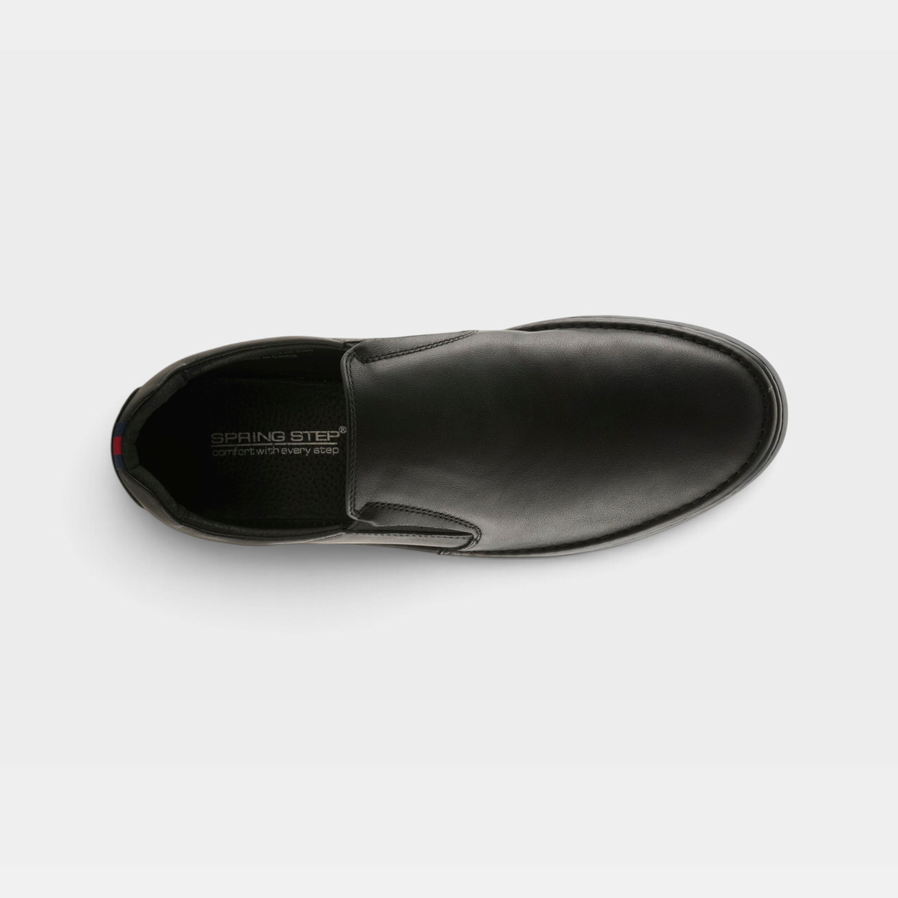 Spring Step Men Lugano Black Slip-On Shoe