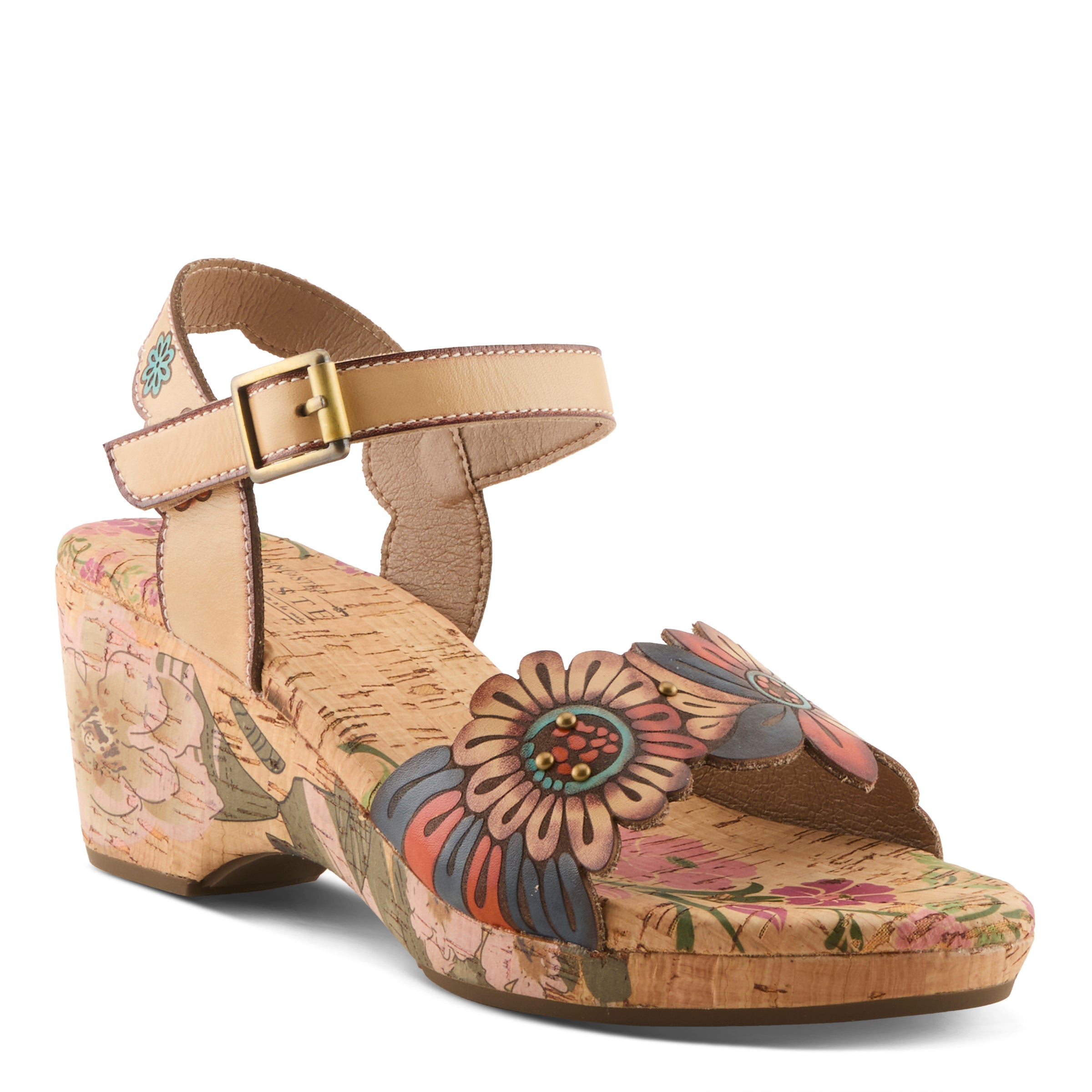 L'Artiste L'ARTISTE LUVINLIFE SANDALS sandal in white multi with handcrafted leather design