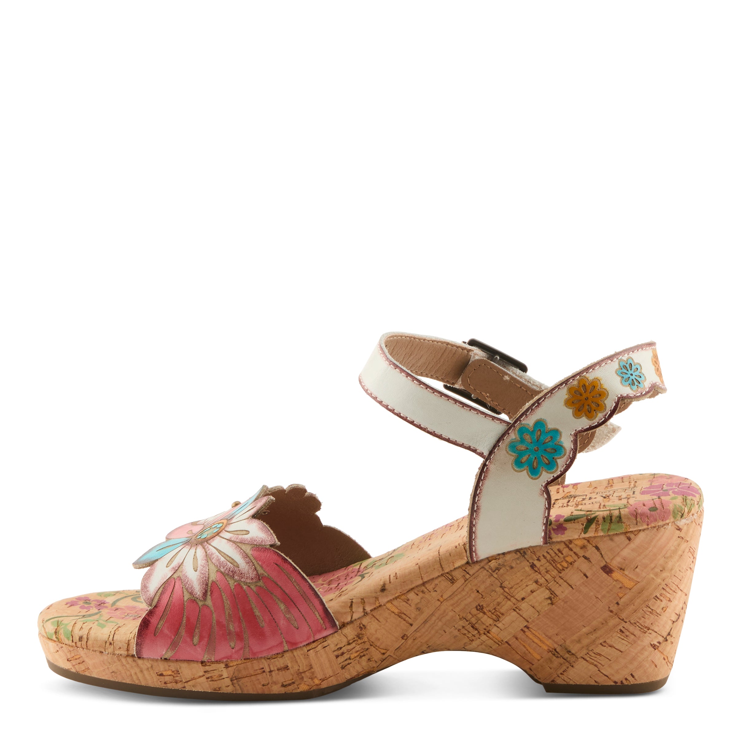 L'Artiste L'ARTISTE LUVINLIFE SANDALS sandal in white multi with handcrafted leather design
