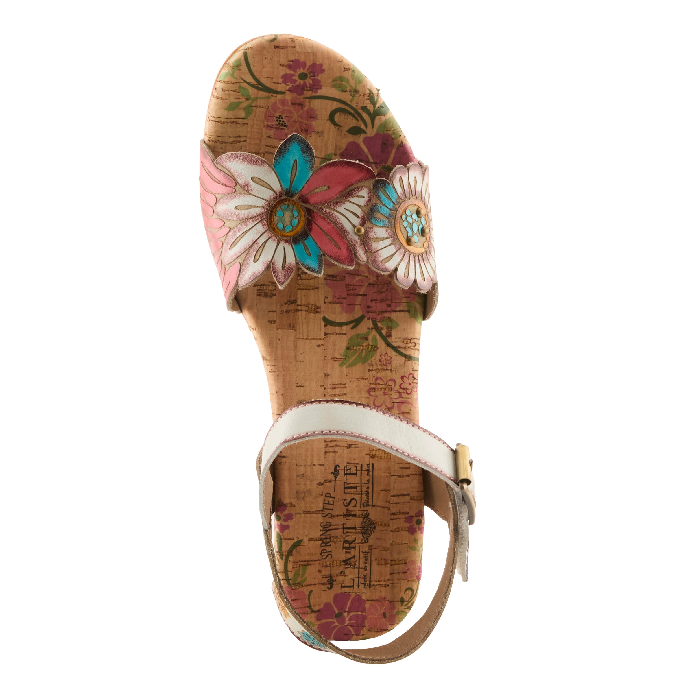 L'Artiste L'ARTISTE LUVINLIFE SANDALS sandal in white multi with handcrafted leather design
