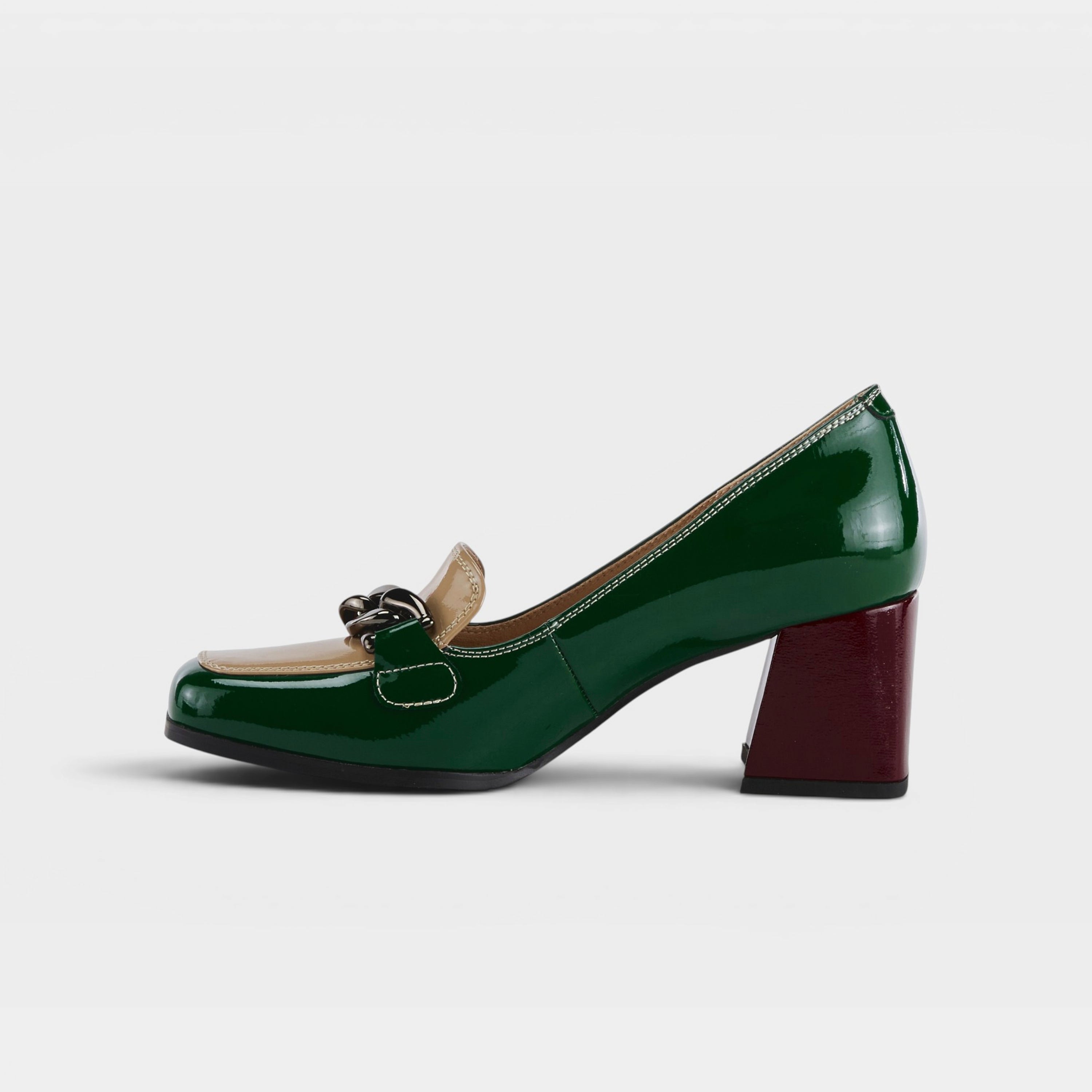 Azura Luzish Green Multi Patent Shoe