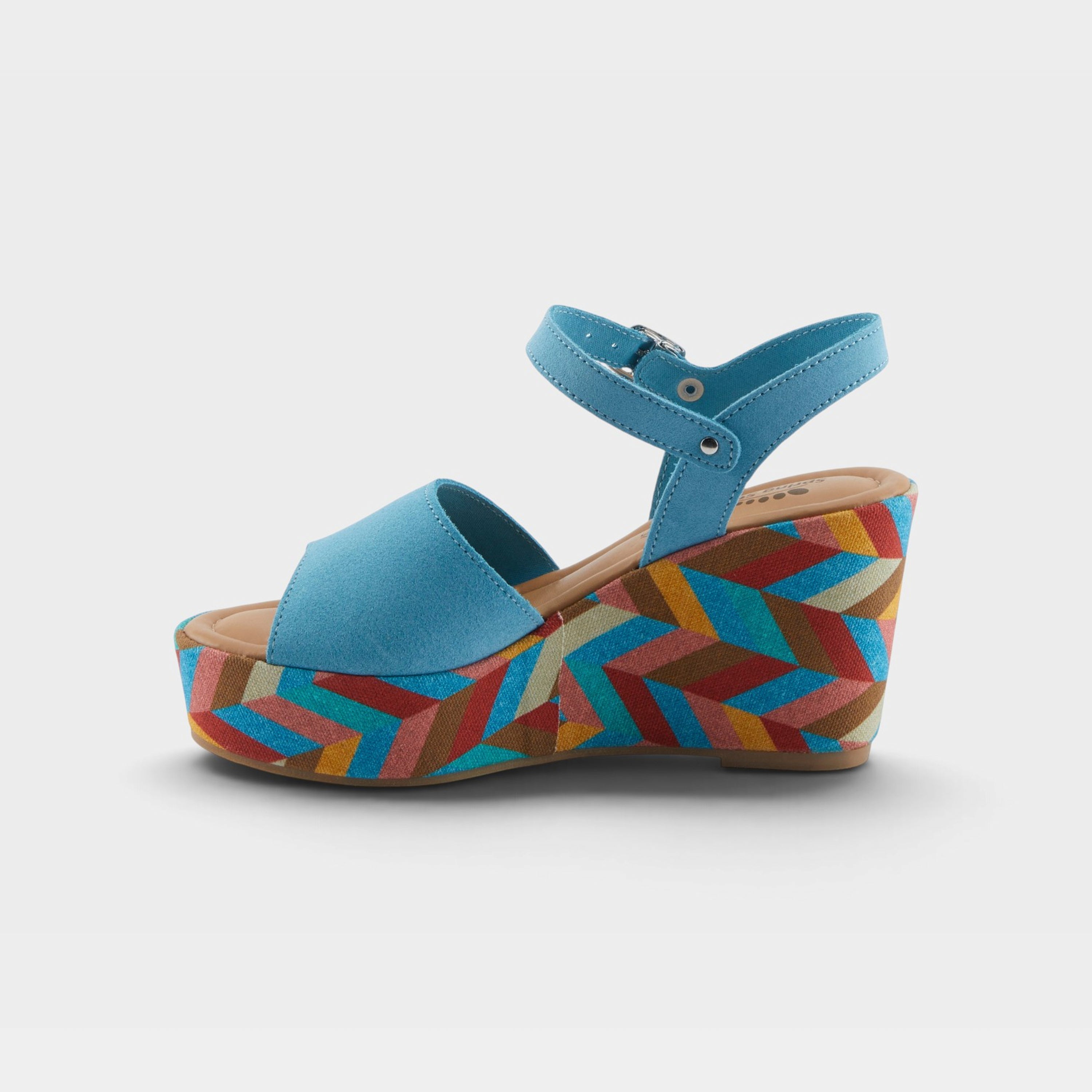 Spring Step Maliq Blue Suede Sandal