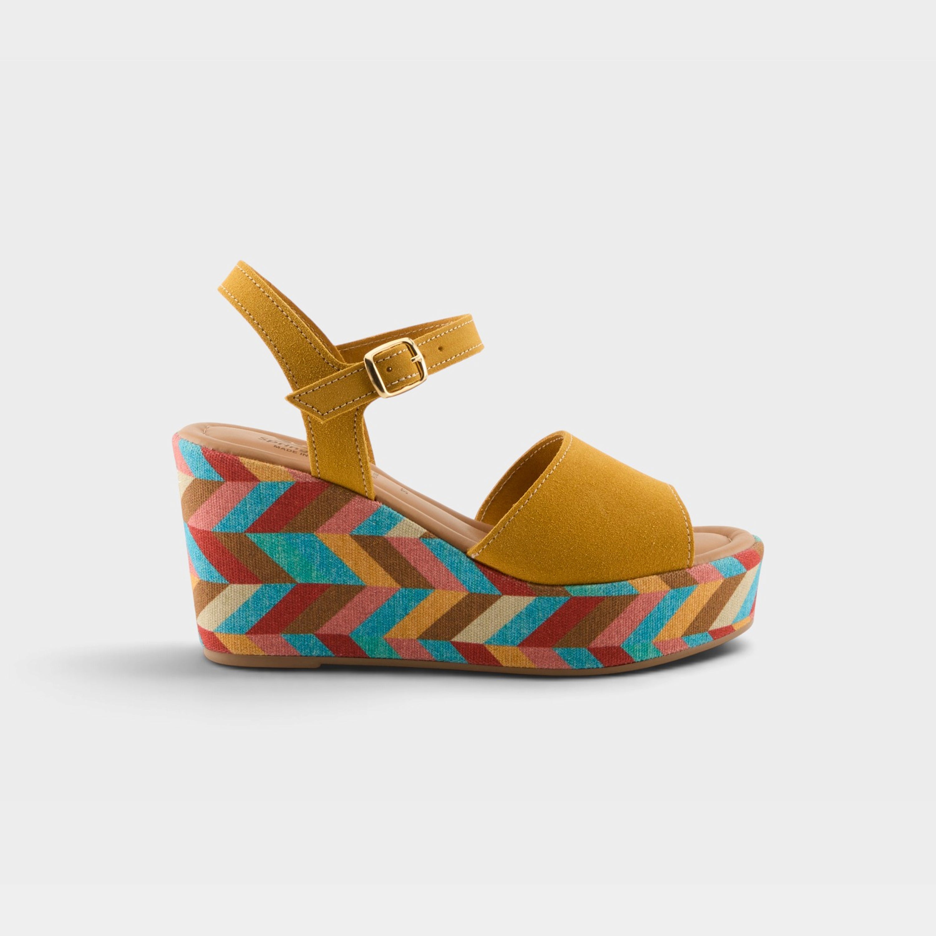 Spring Step Maliq Yellow Suede Sandal