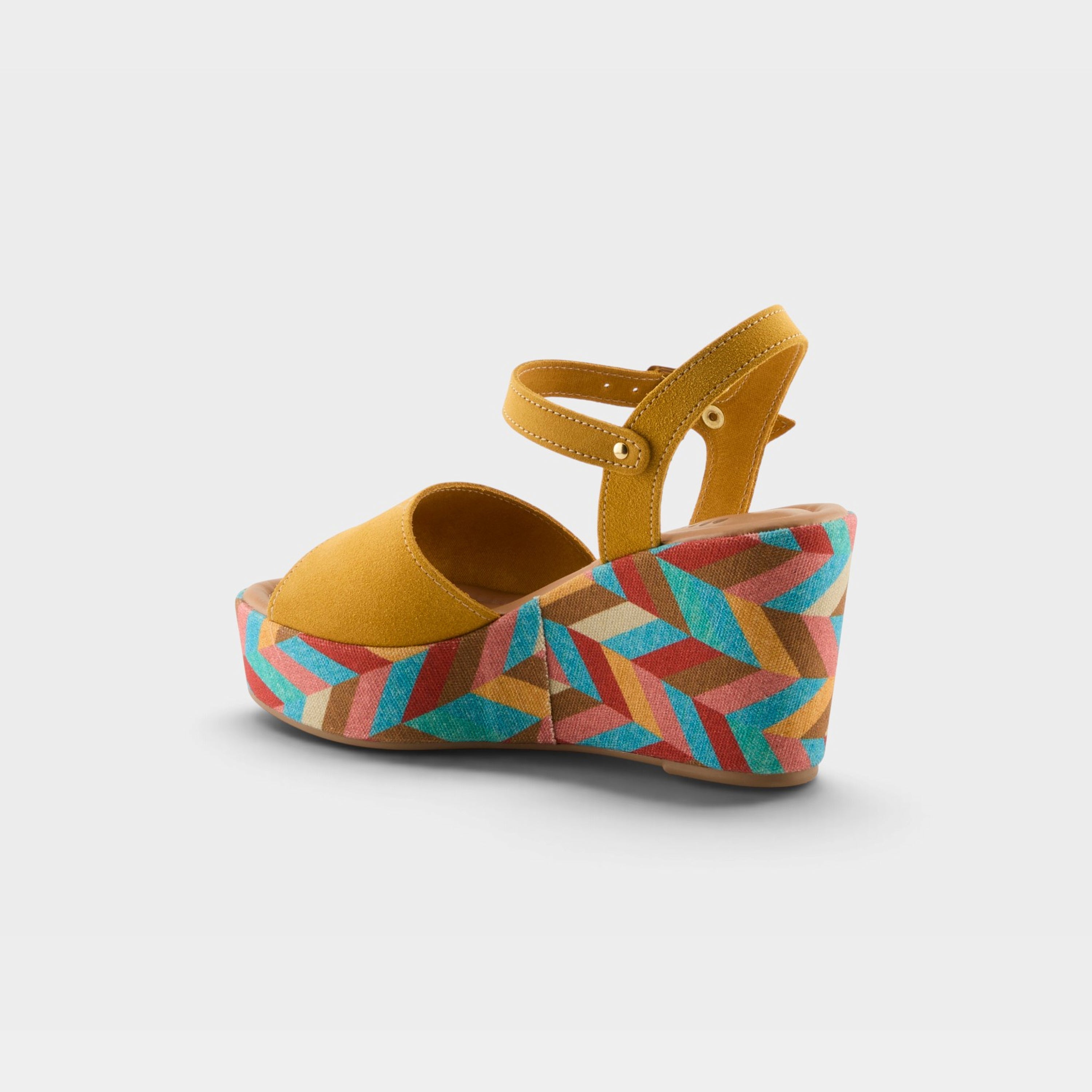 Spring Step Maliq Yellow Suede Sandal