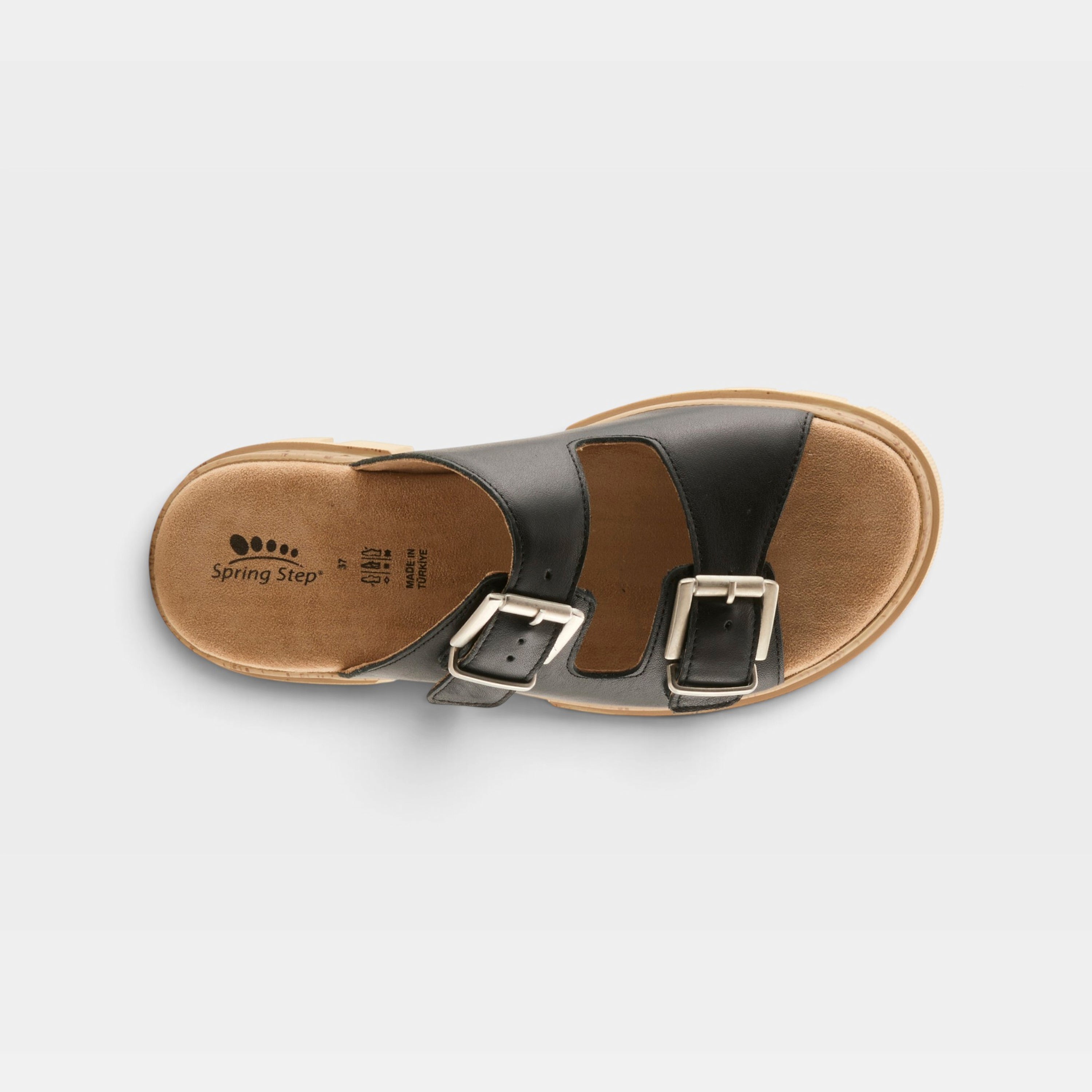 Spring Step Marbello Black Sandal