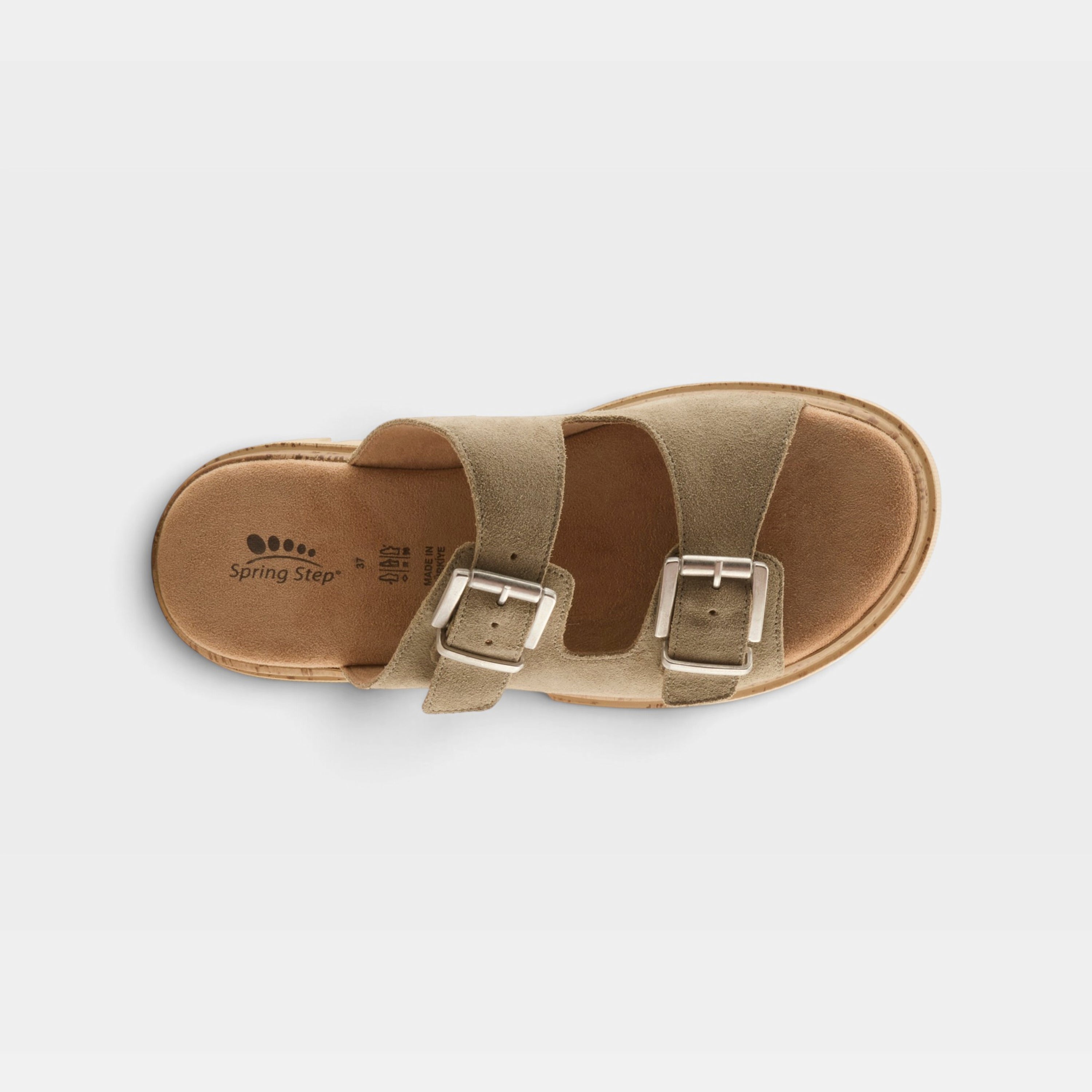 Spring Step Marbello Sage Green Suede Sandal
