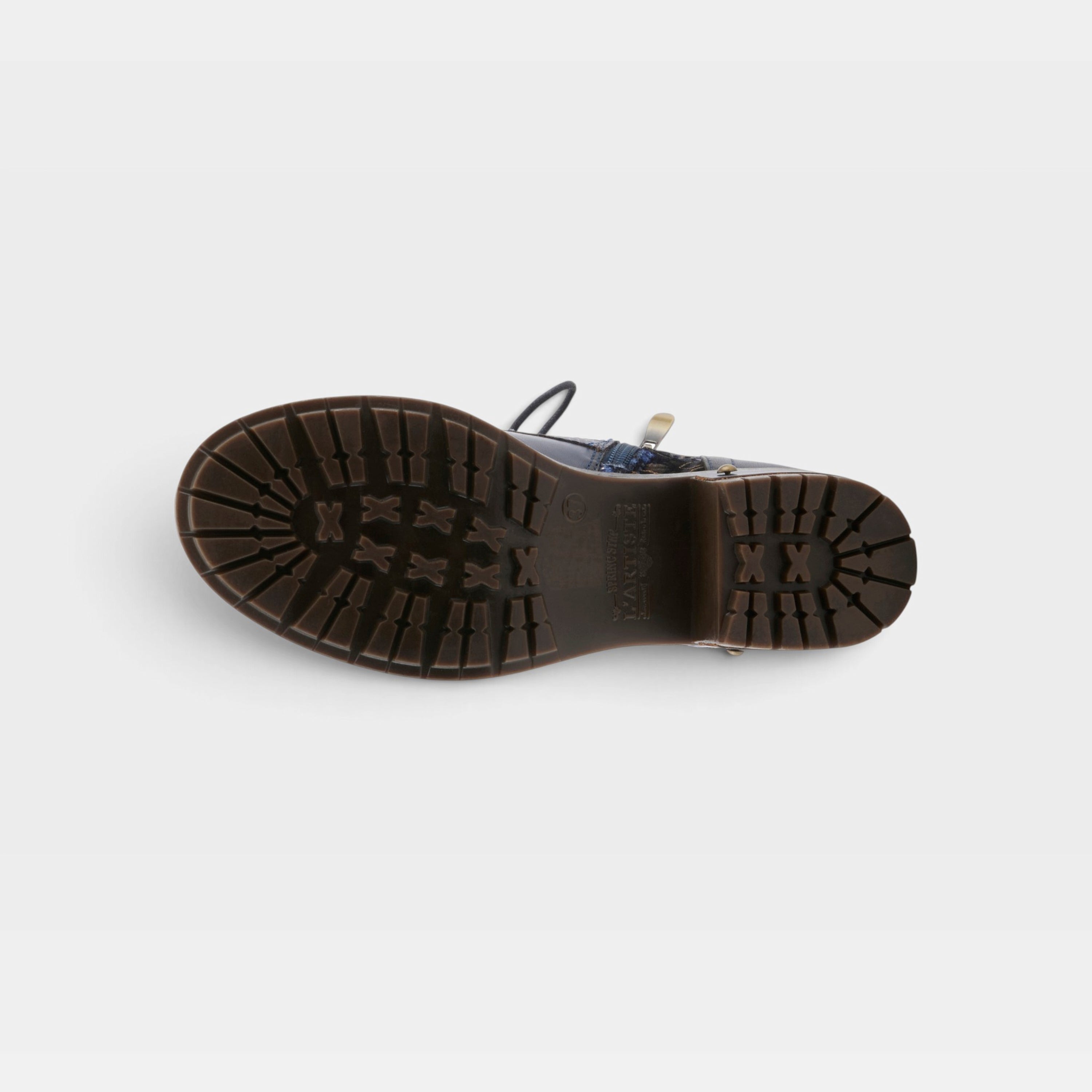 L'Artiste Marty-Flow boots in Navy Multi, outsole view