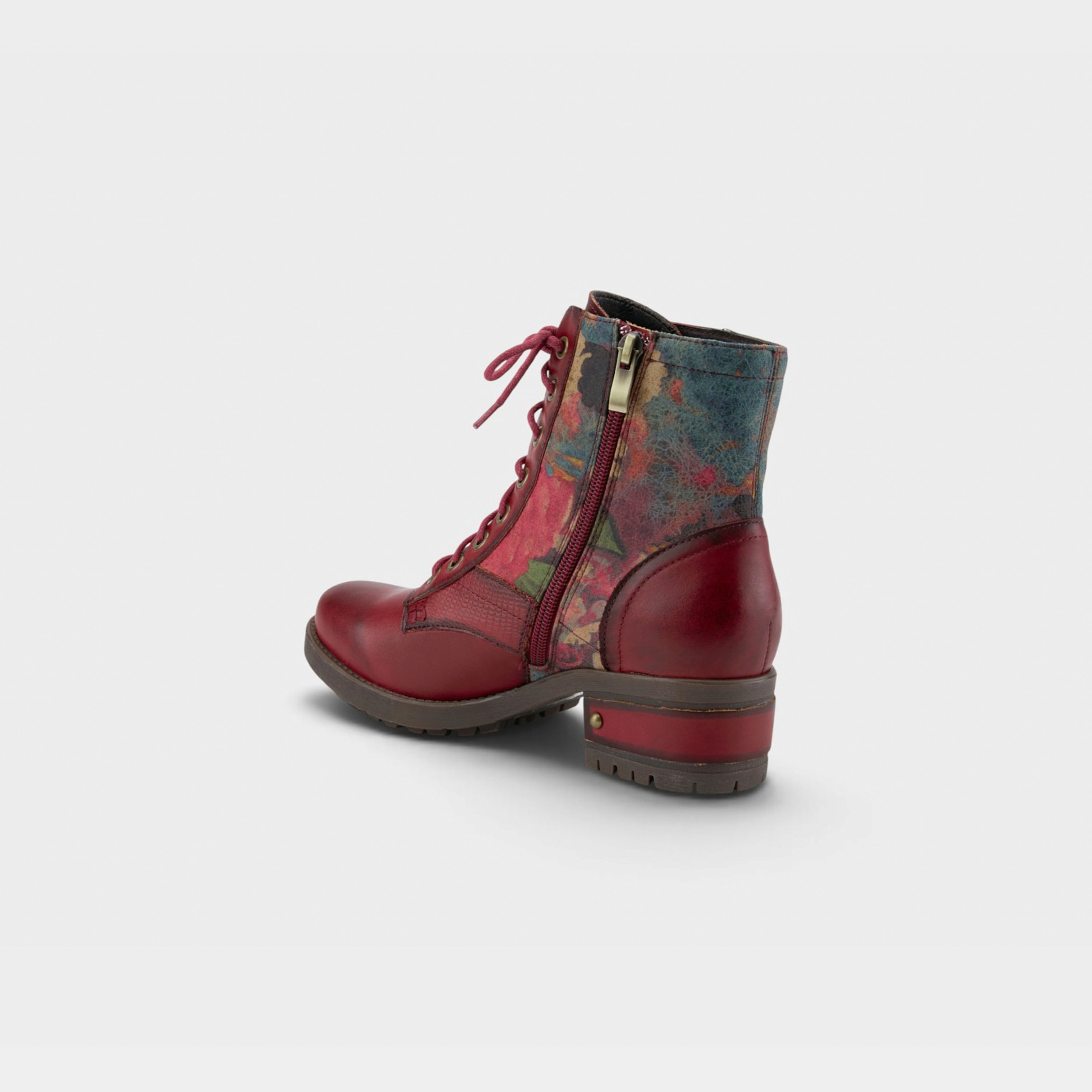 L'Artiste Marty boots in Red, alternate angle view