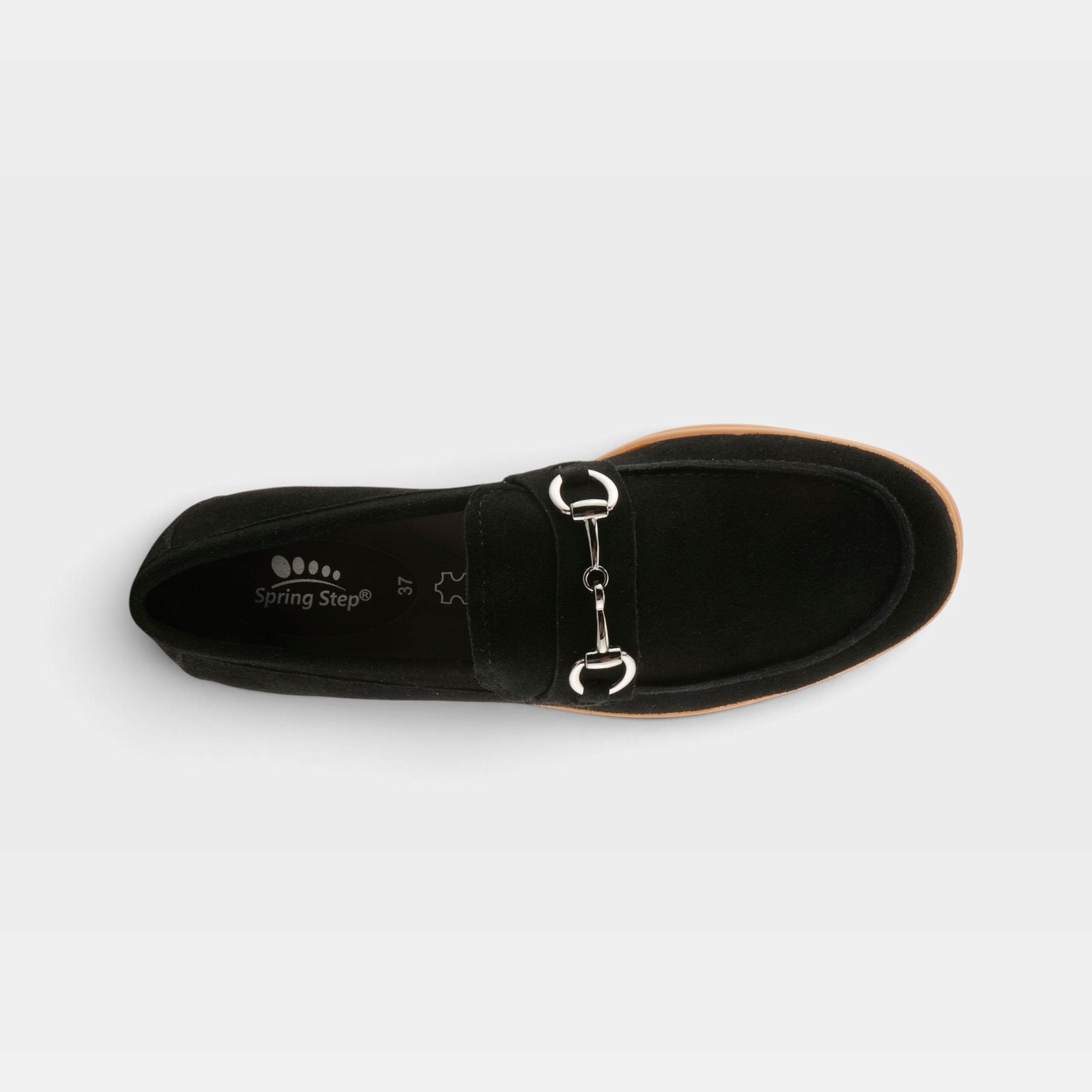 Spring Step Maryln Black Suede Casual Shoe