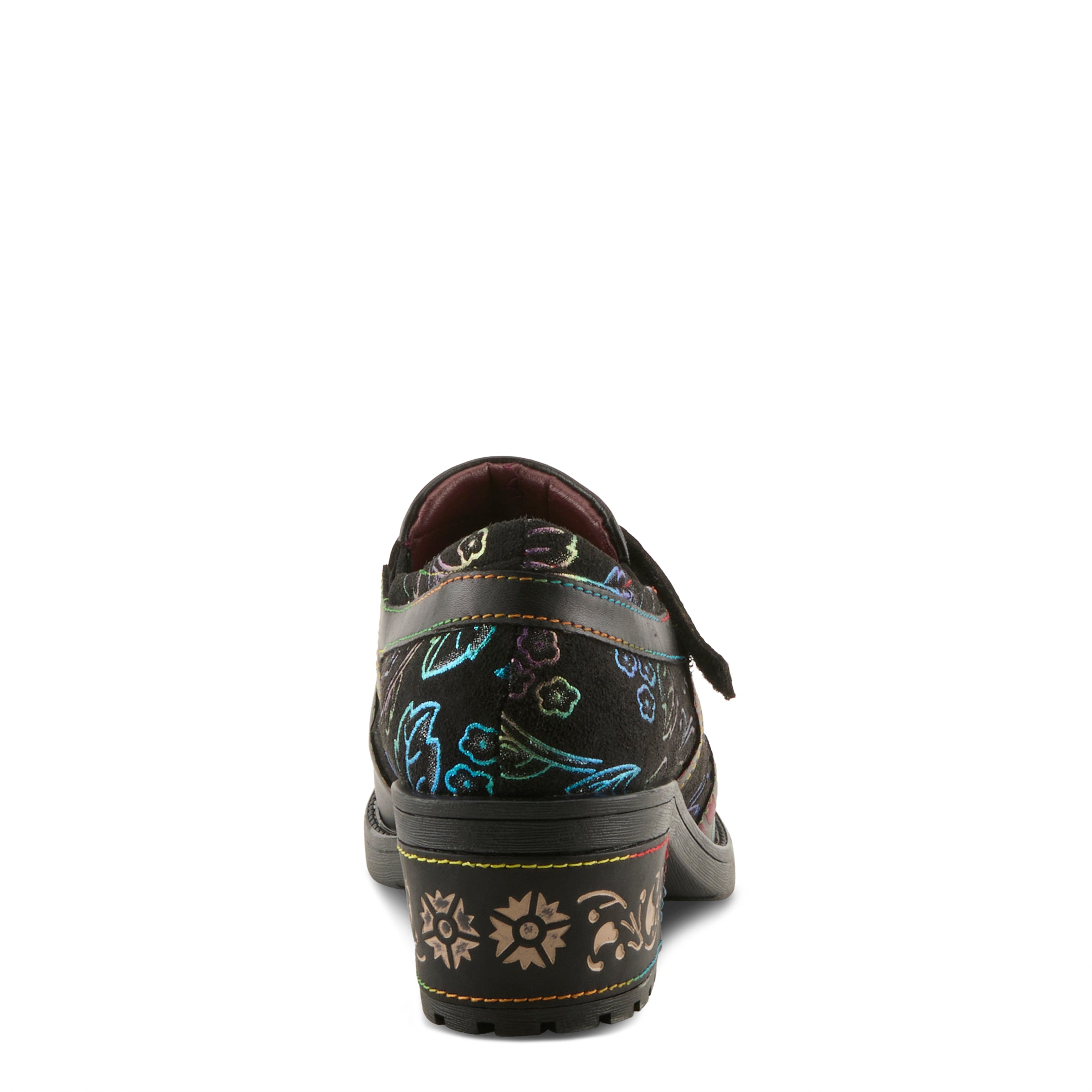 L'Artiste L'ARTISTE MASTELLA SHOES shoe in black multi with handcrafted leather design