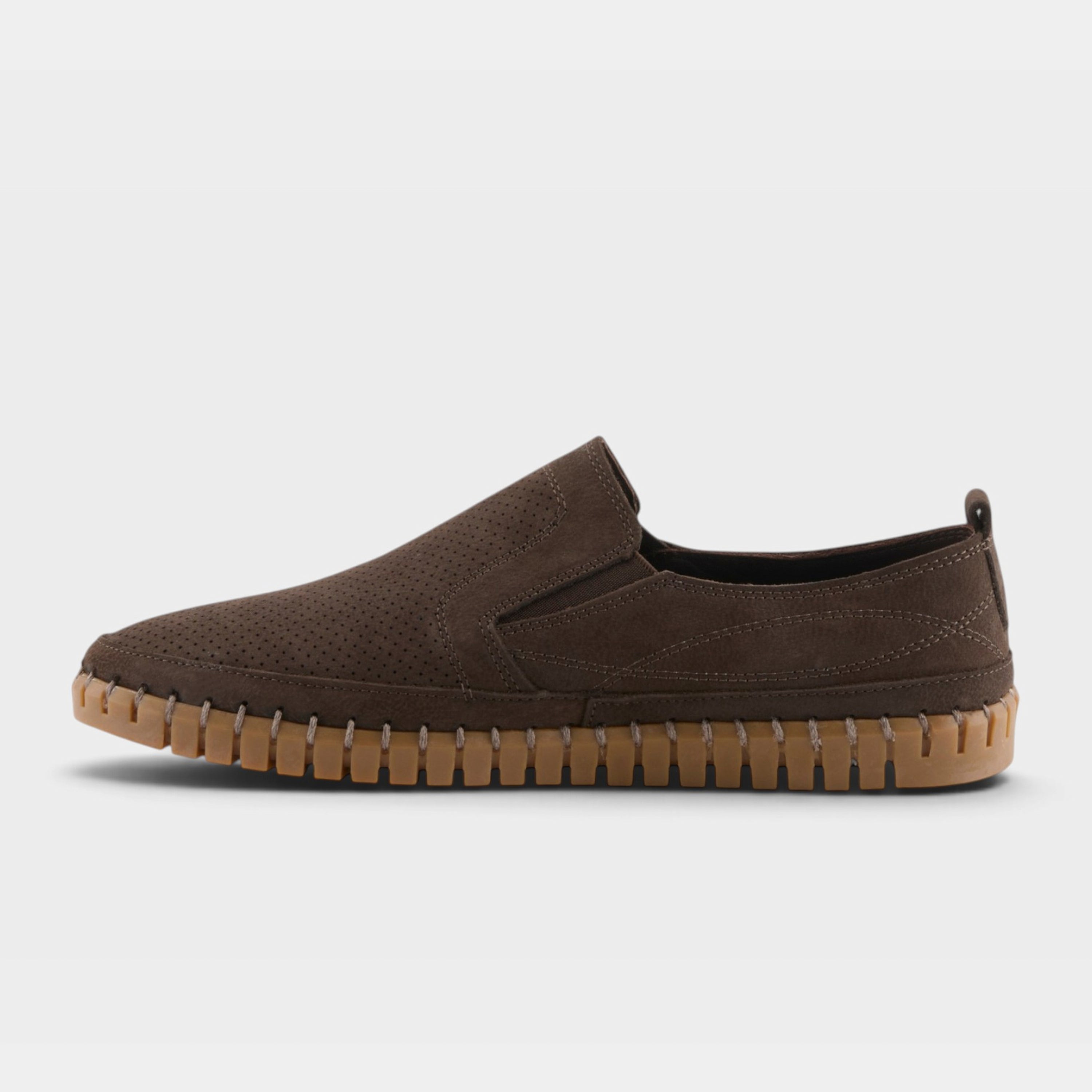 Spring Step Men Mateo Brown Nubuck Slip-On Shoe