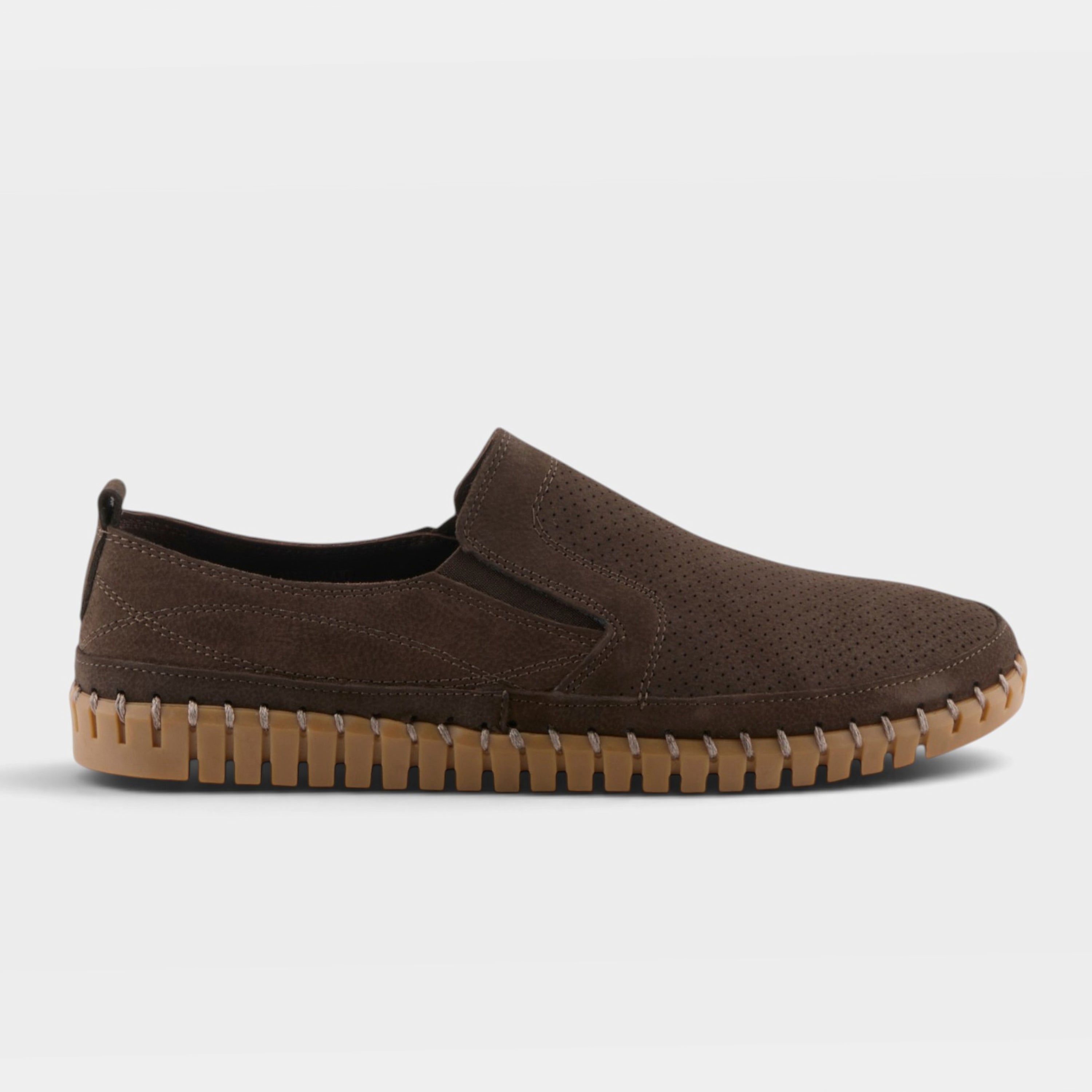 Spring Step Men Mateo Brown Nubuck Slip-On Shoe