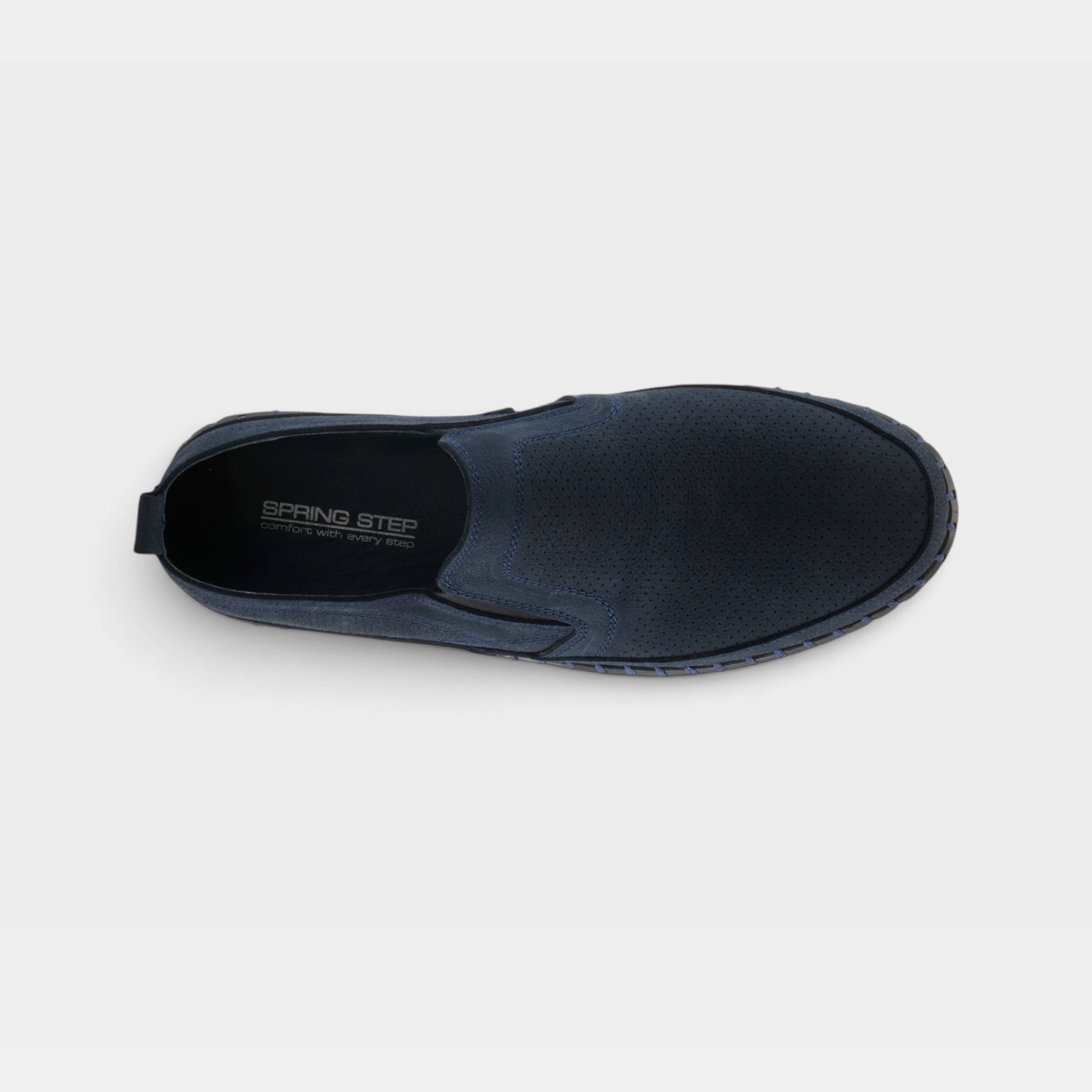 Spring Step Men Mateo Navy Nubuck Slip-On Shoe
