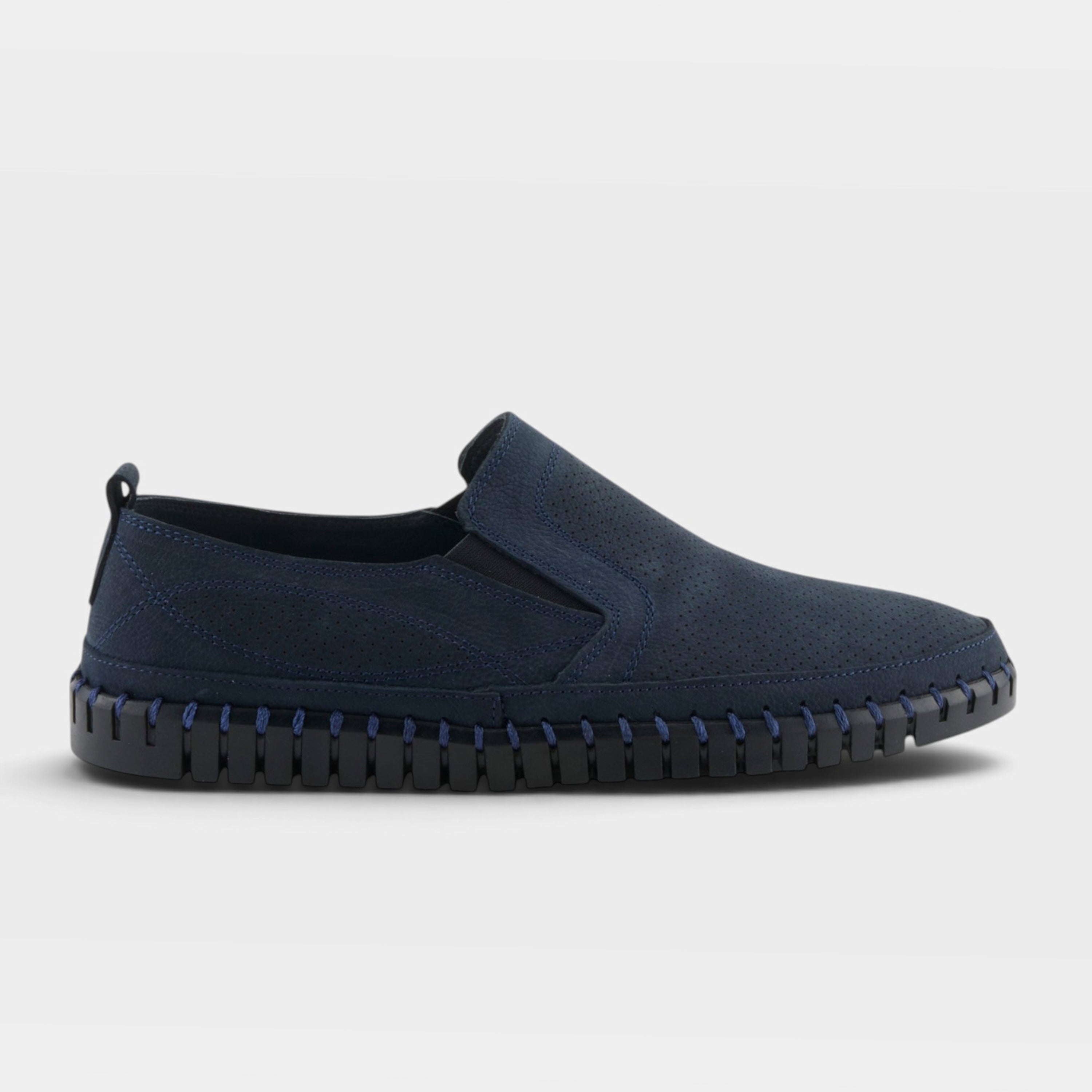 Spring Step Men Mateo Navy Nubuck Slip-On Shoe