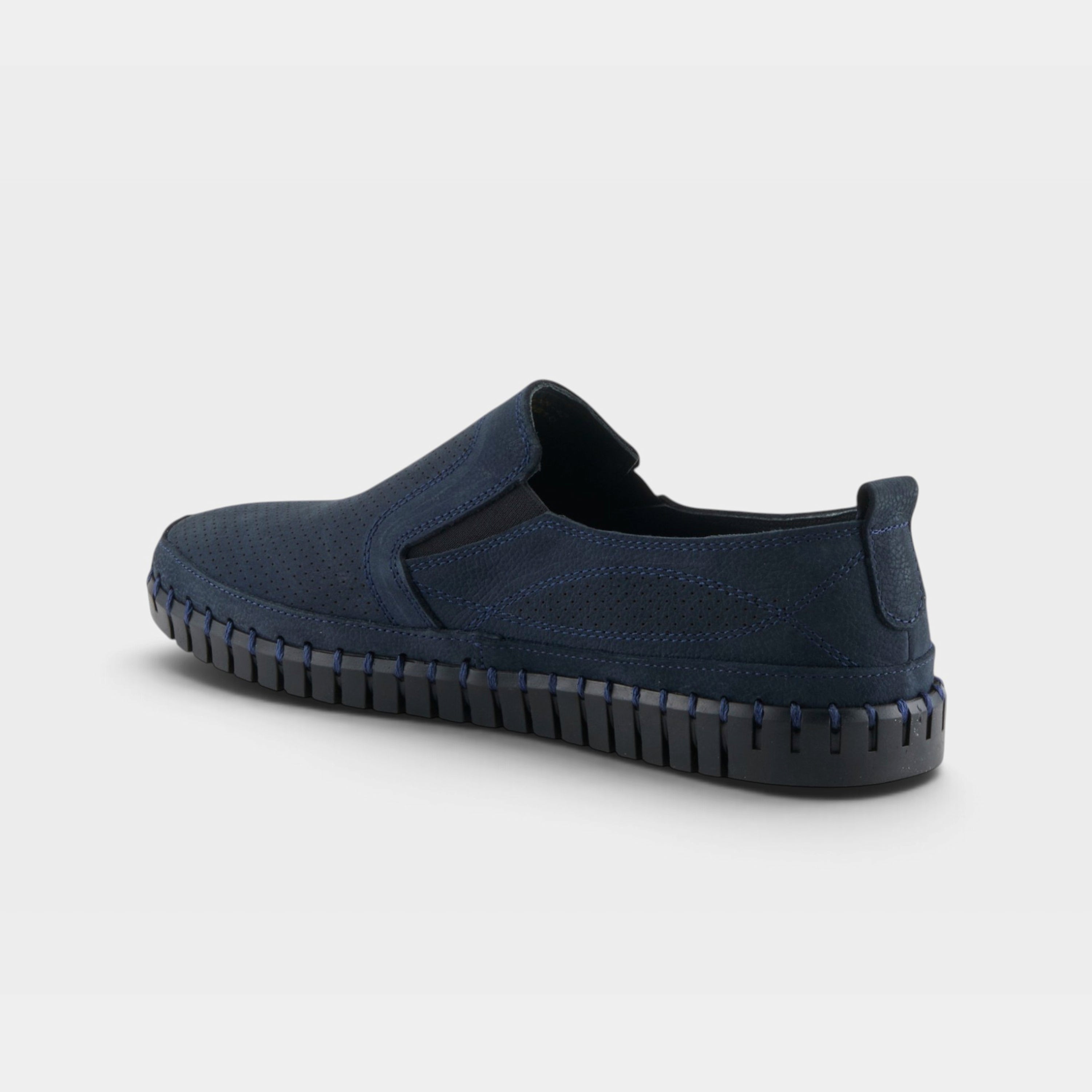 Spring Step Men Mateo Navy Nubuck Slip-On Shoe