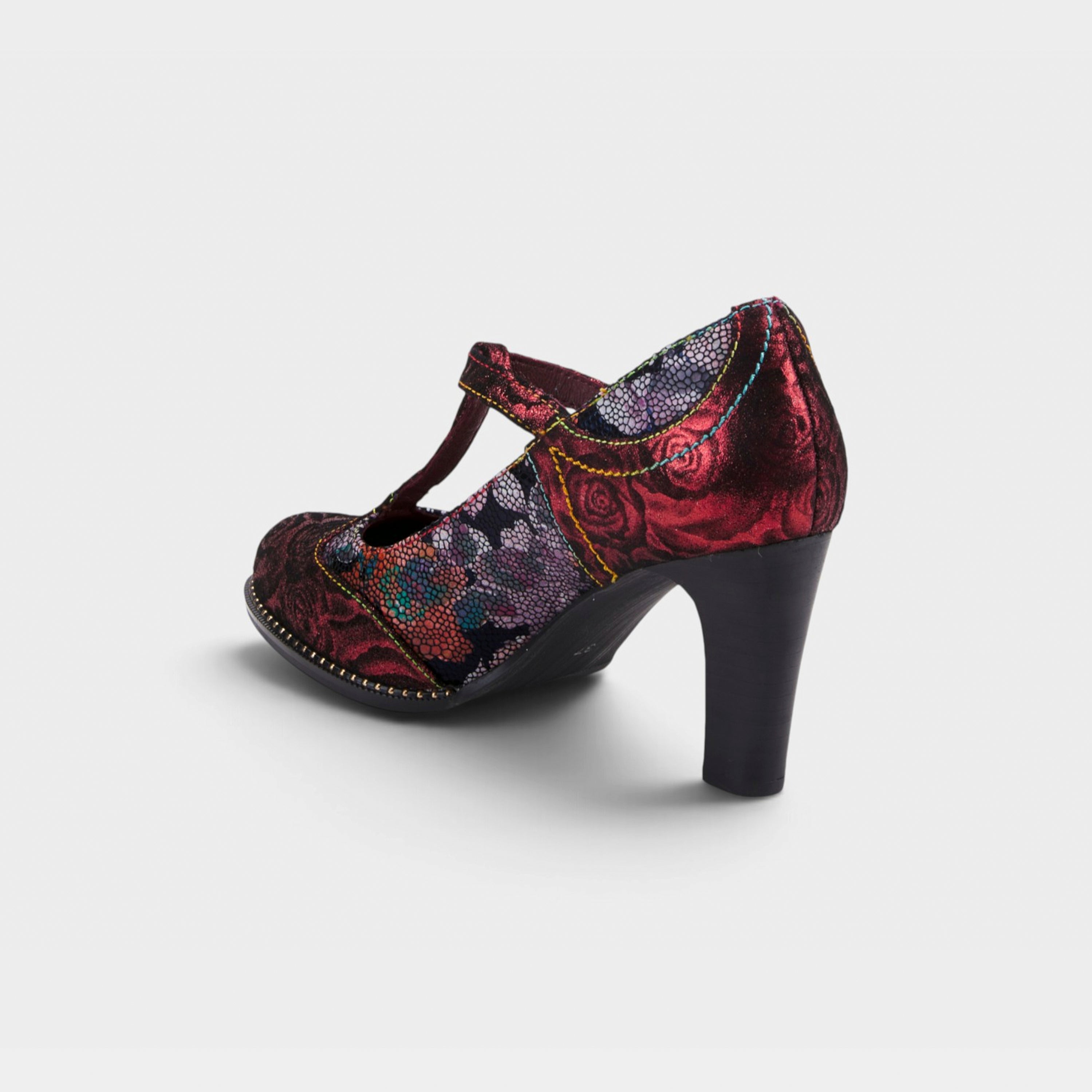 L'Artiste Mazie shoes in Bordeaux Multi, alternate angle view