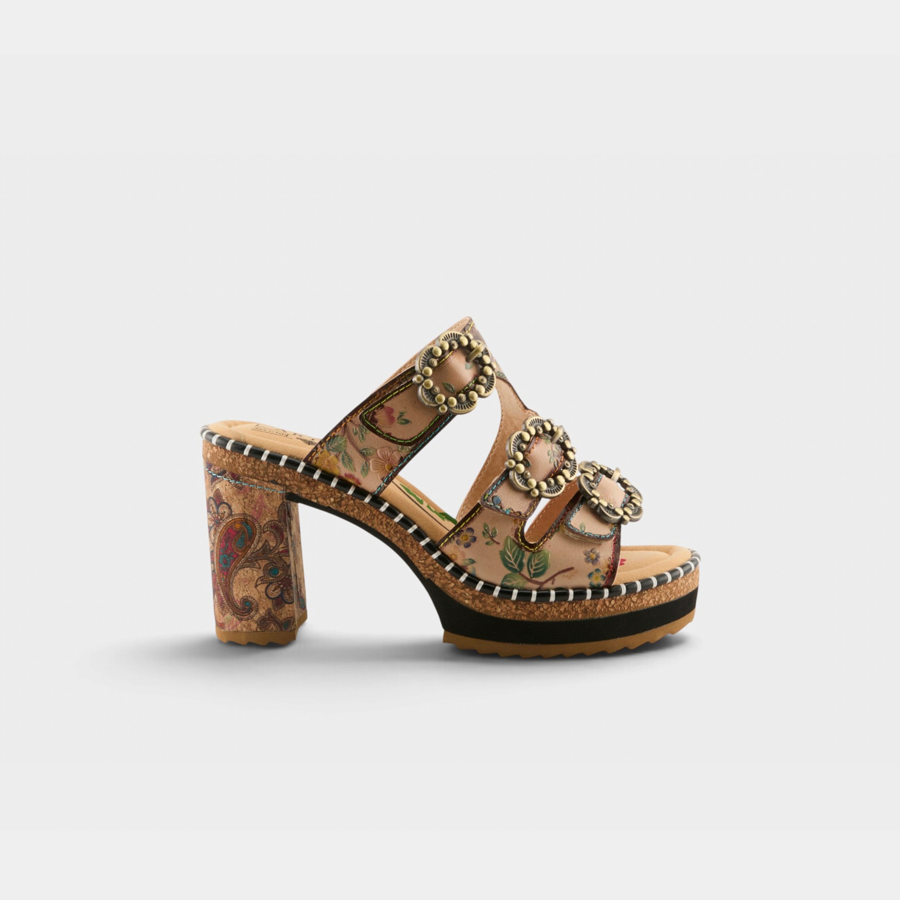 L'Artiste Milemarker sandal in Beige Multi, hero view