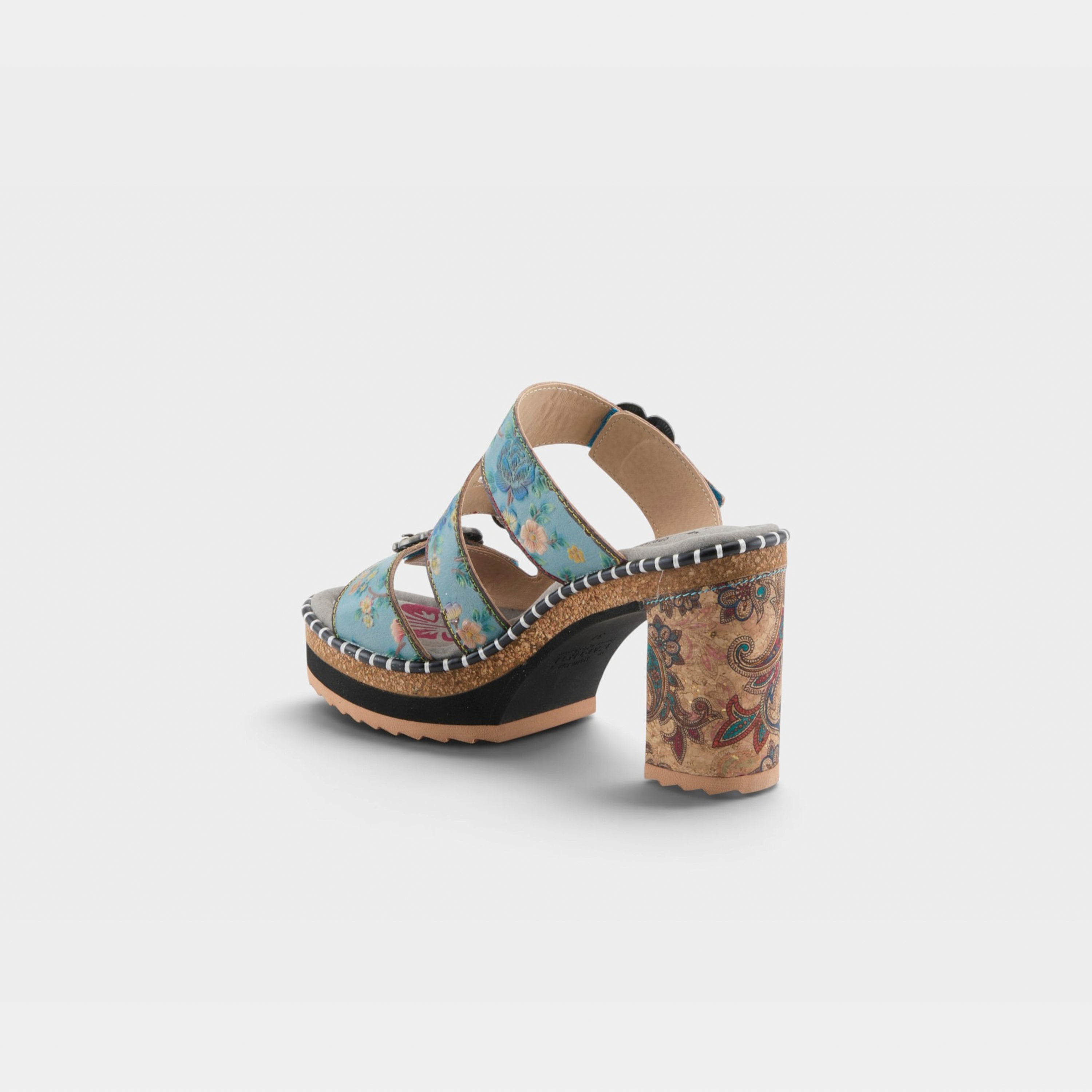L'Artiste Milemarker sandal in Blue Multi, alternate angle view