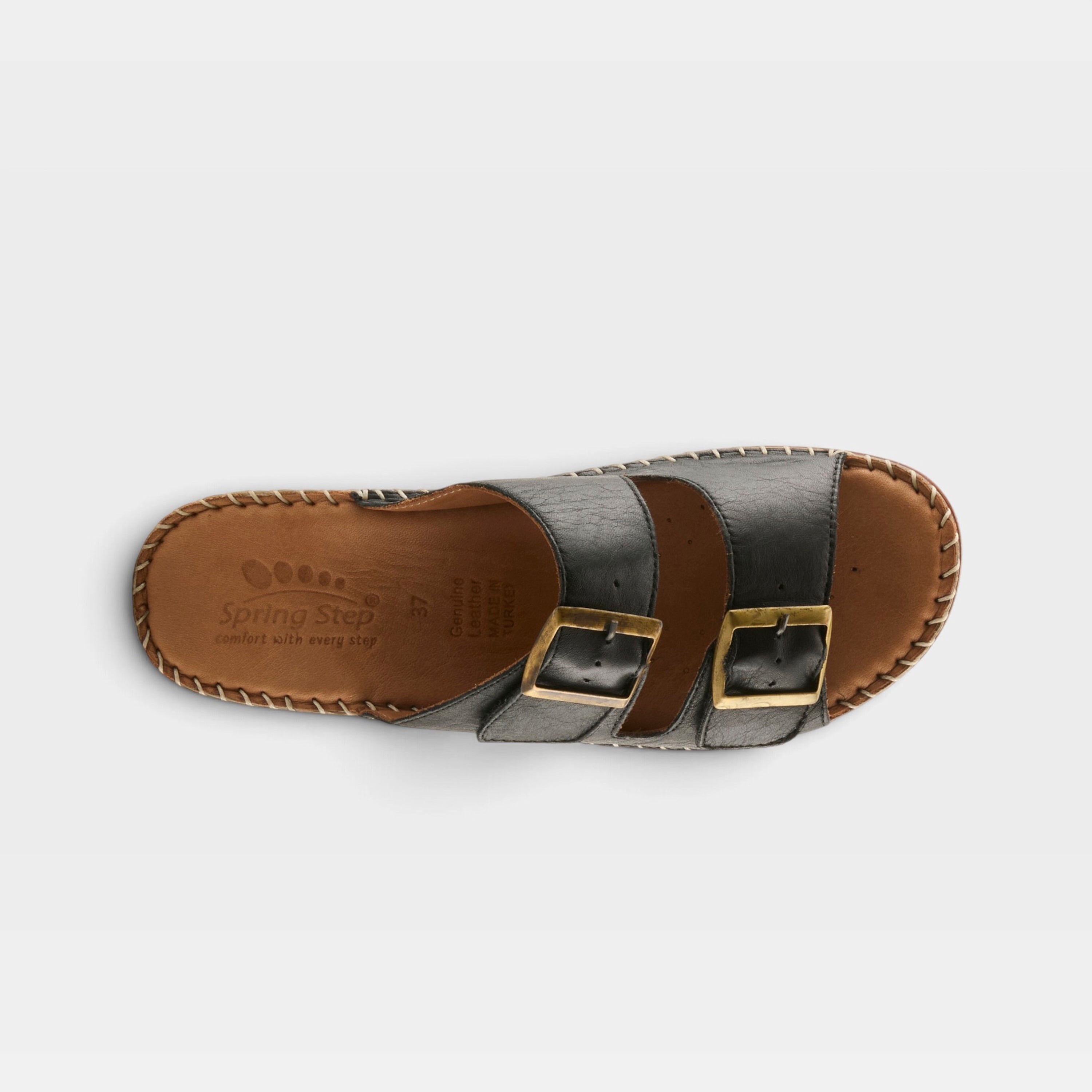 Spring Step Minisia Black Wedge Sandal