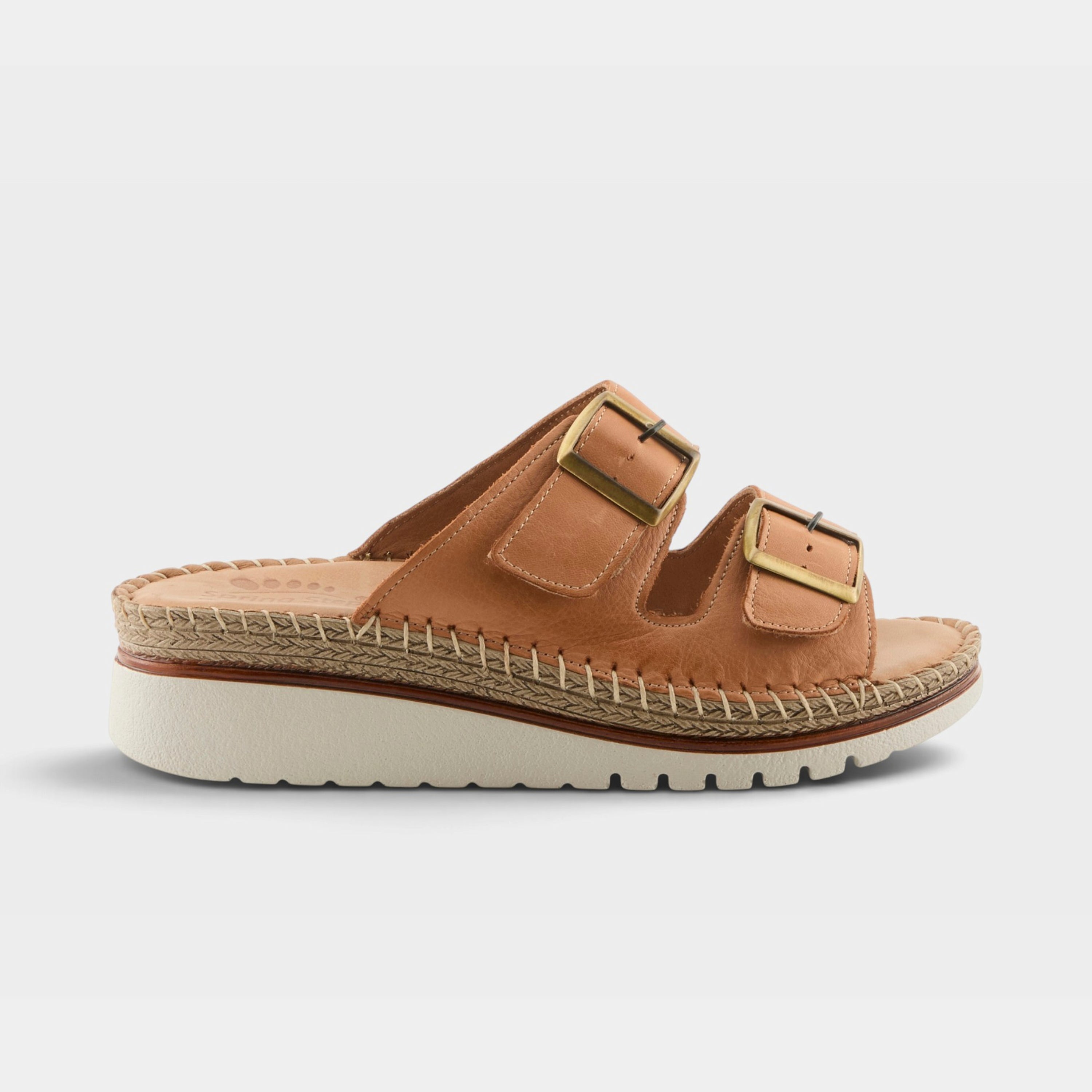 Spring Step Minisia Camel Wedge Sandal
