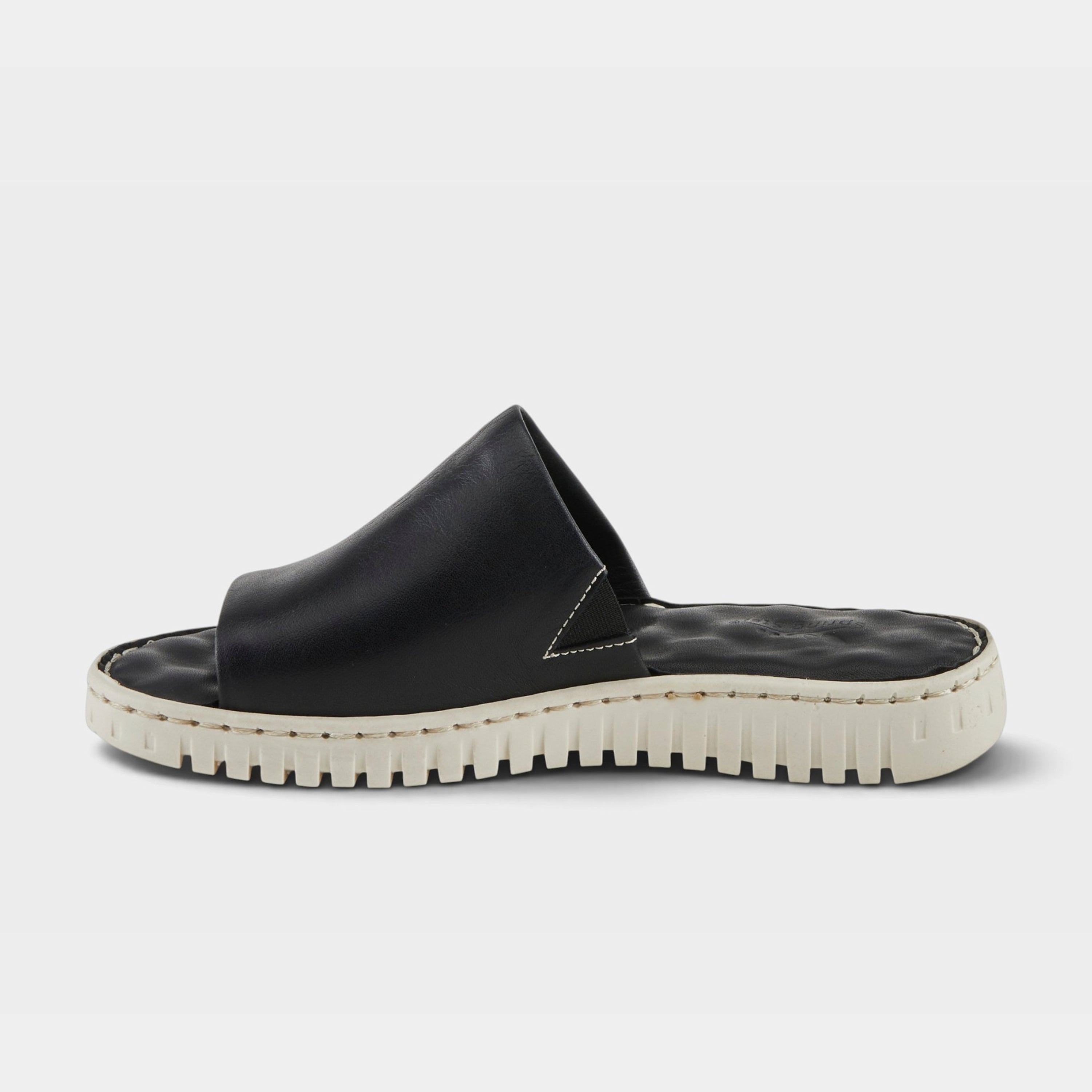 Spring Step Nappa Black Slide Sandal
